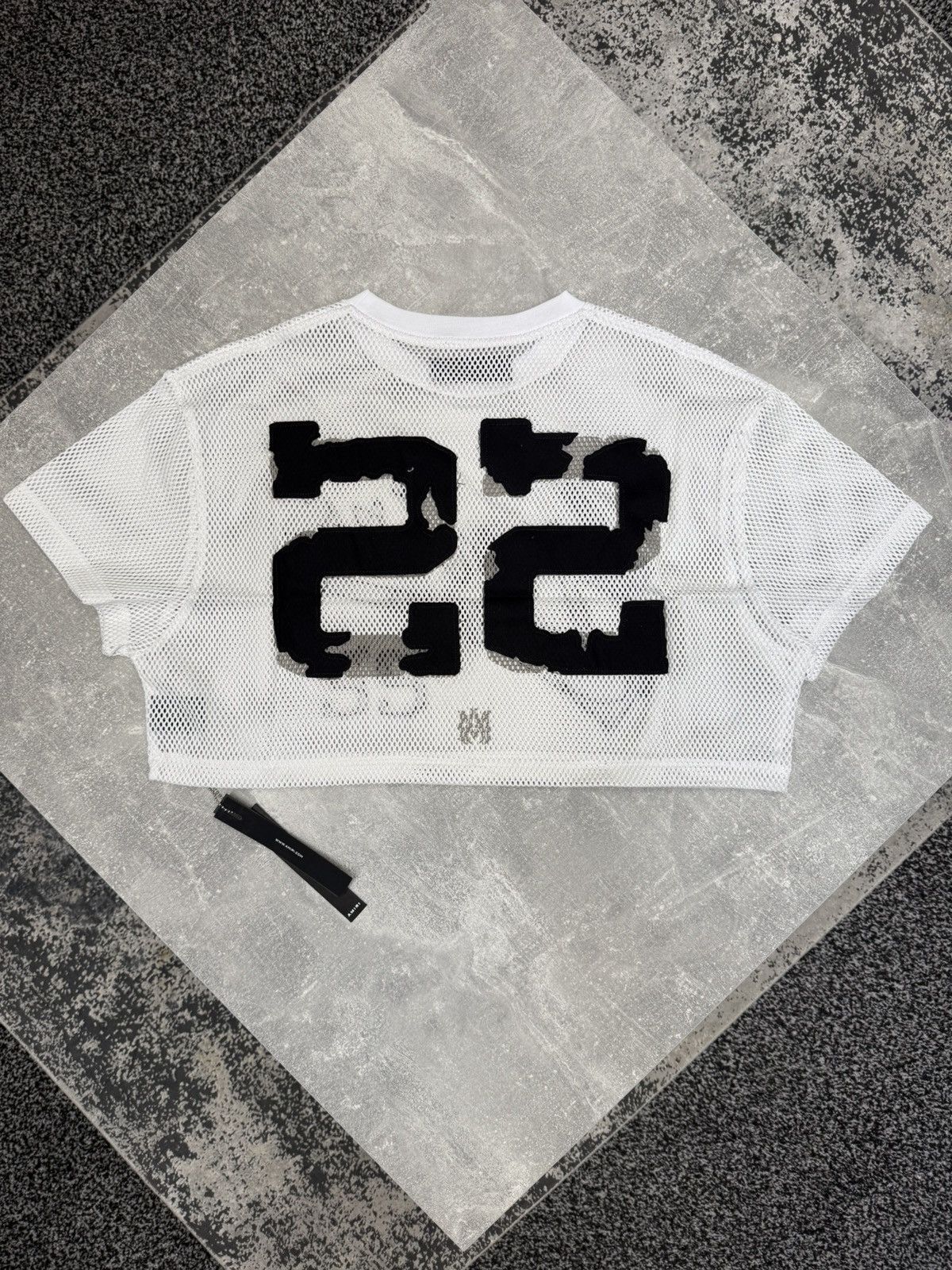 Amiri Amiri Cropped Mesh 22 Tee White. size M. Bnwt. RRP £425.00 Size M / US 6-8 / IT 42-44 - 2 Thumbnail