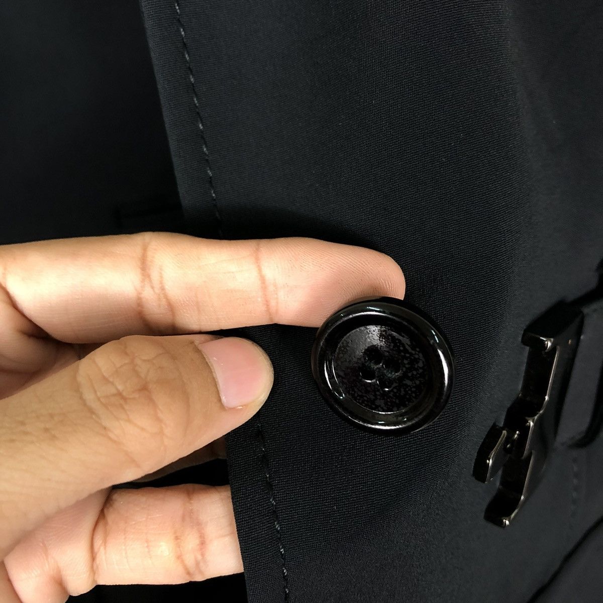Prada 🔥RICH BLACK VINTAGE PRADA MILANO BONDAGE BELT JACKET Size M / US 6-8 / IT 42-44 - 19 Thumbnail