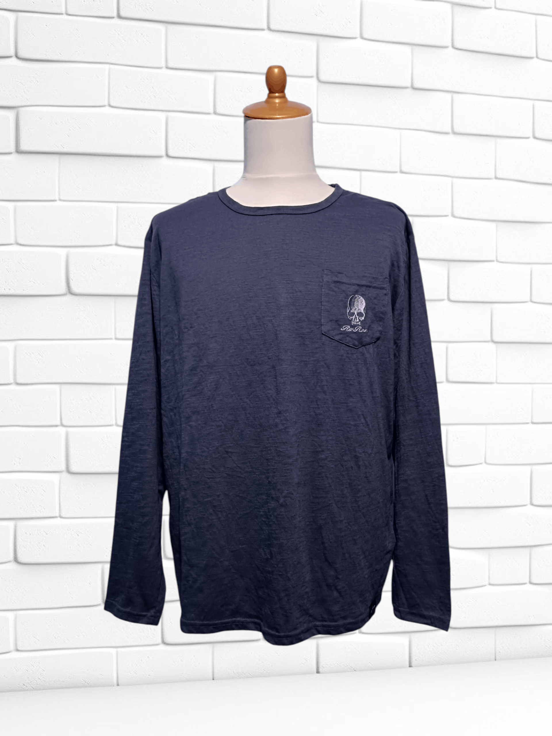 Roen Re:Reon Long Sleeve T-shirt Pocket Skull Size US XL / EU 56 / 4 - 1 Thumbnail