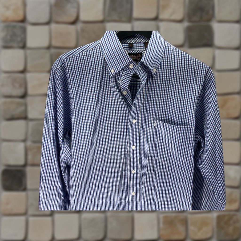 Vintage VINTAGE Cavenders Rafter C Western Shirt Men Size Small Blue Check Button Long Sleeve Size US S / EU 44-46 / 1 - 1 Thumbnail