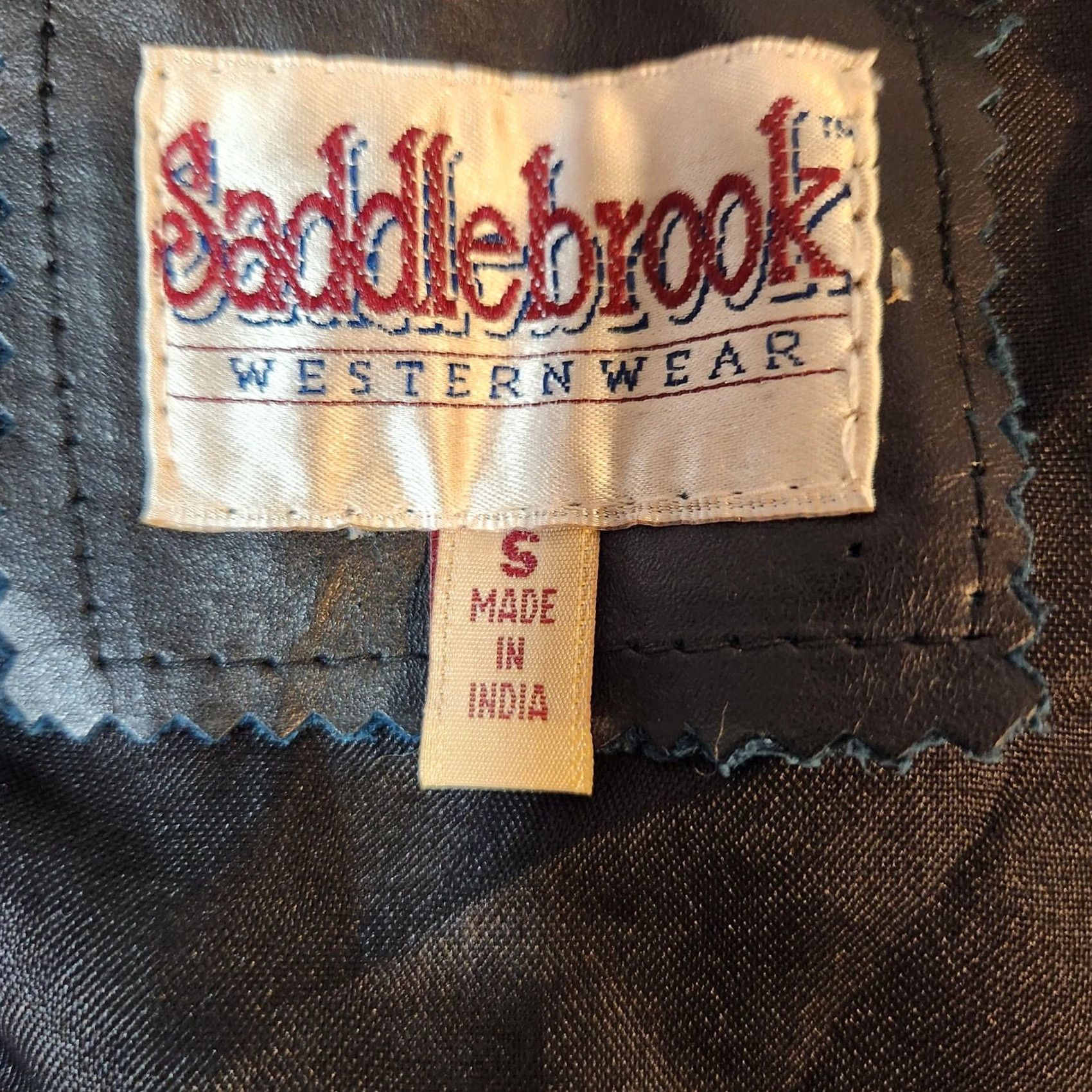 Vintage Saddlebrook Vest Mens Small Black Leather Western Biker Genuine Lined Vest Size US S / EU 44-46 / 1 - 2 Thumbnail