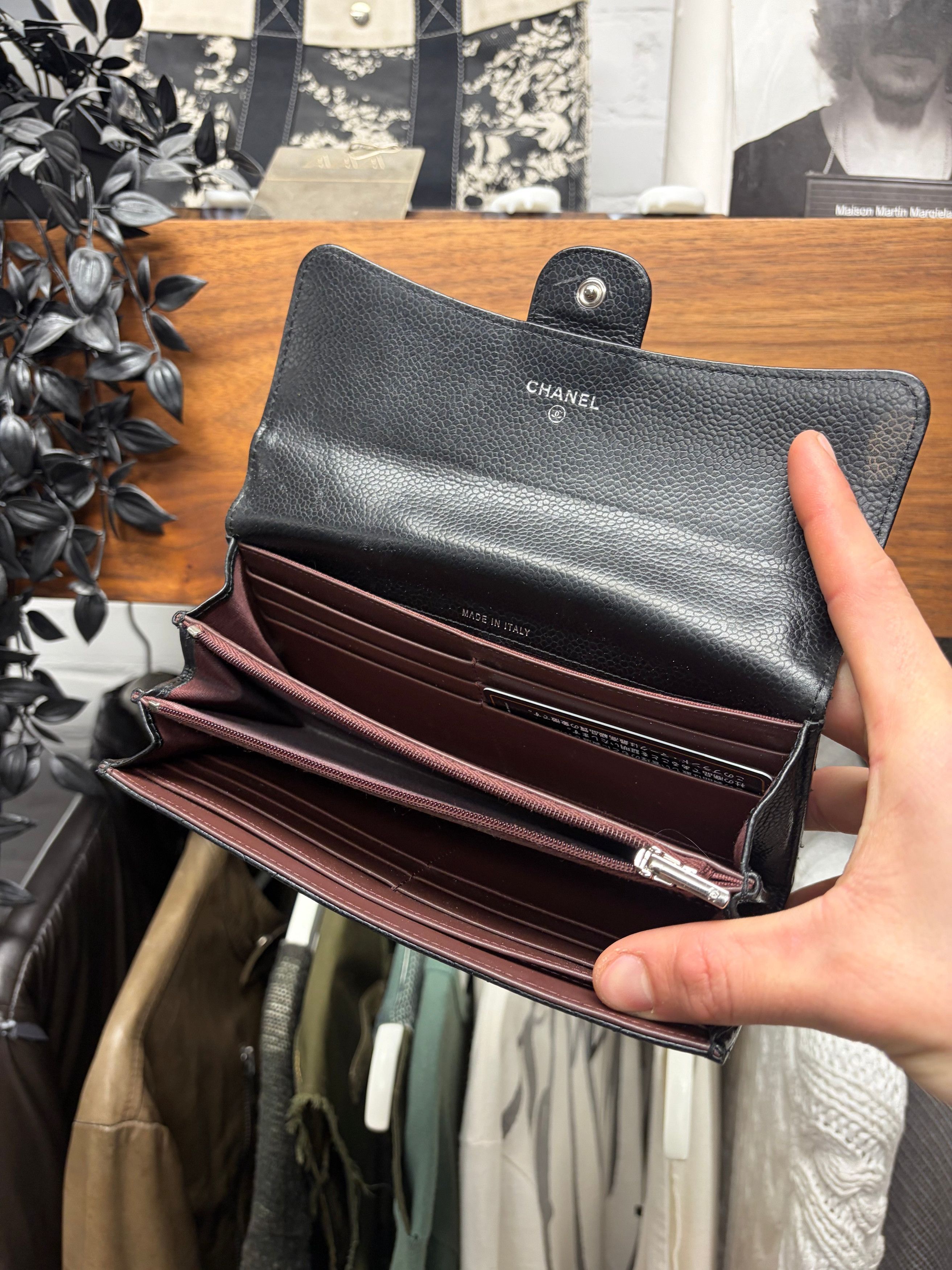 Chanel Chanel Quilted Lambskin Leather CC Top Flap Long Wallet Size ONE SIZE - 3 Thumbnail