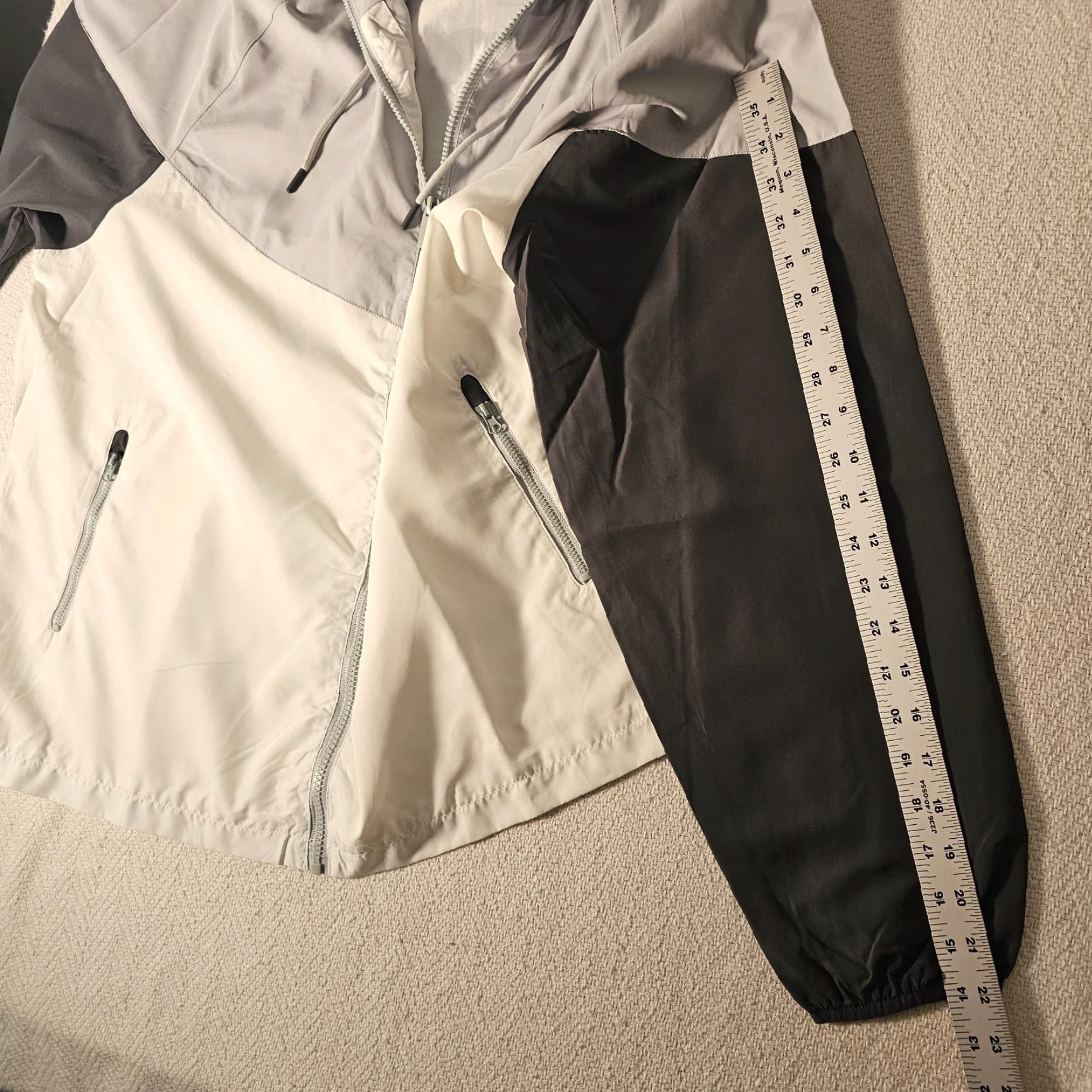 Vintage Herff Jones Windbreaker Jacket XL Hooded Full Zip White Gray Class of 2023 Size US XL / EU 56 / 4 - 5 Thumbnail