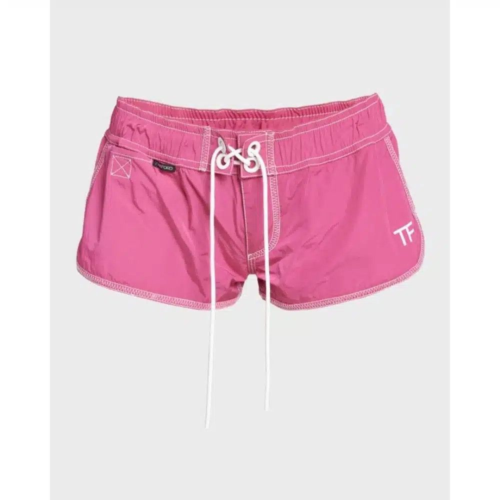 Tom Ford o1loc1c0625 SH0045 Crinkle Nylon Running Short in Pink Size 27" / US 4 / IT 40 - 1 Thumbnail