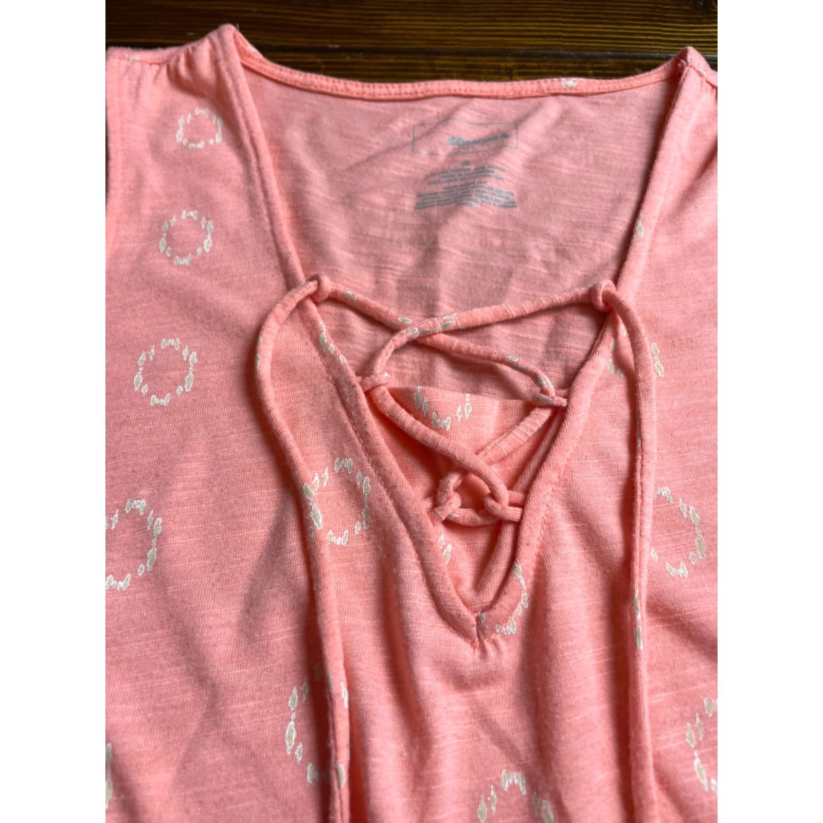 Pinko SONOMA Tank Top Women's Size Small Pink White Sleeveless Shirt Laced Up V-Neck Size S / US 4 / IT 40 - 3 Thumbnail