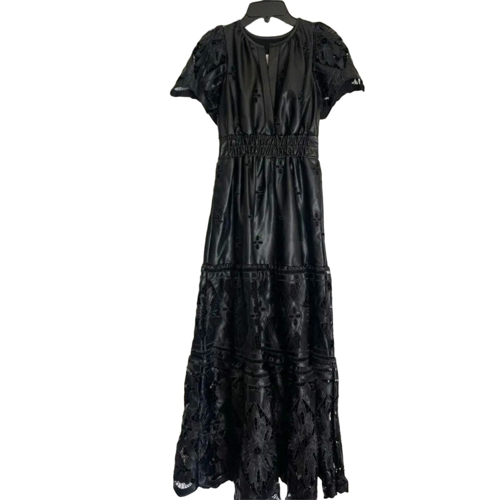 Anthropologie NWT Anthropologie The Somerset Maxi Dress Faux Leather XXS Size XXS / US 00 / IT 34 - 6 Thumbnail
