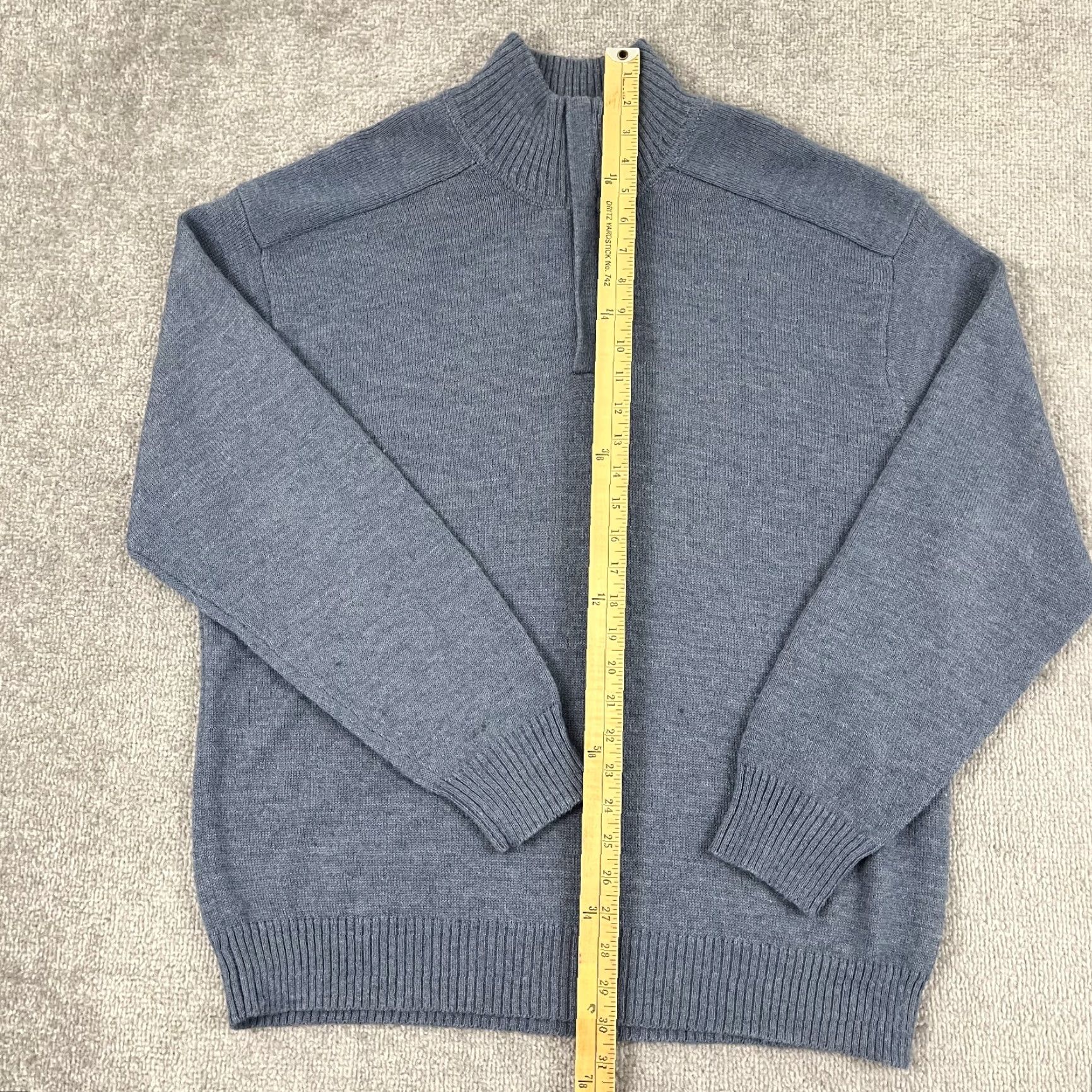 Vintage Northern Isles Men Sweater XL Blue Wool Alpaca Quarter Zip Pullover Jumper Size US XL / EU 56 / 4 - 4 Thumbnail