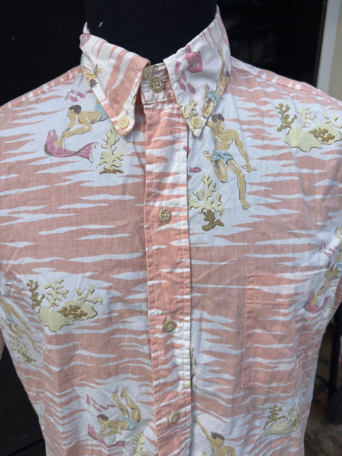 Reyn Spooner PreOwned Reyn Spooner Hawaiian Print Orange Men's M Size US M / EU 48-50 / 2 - 3 Thumbnail