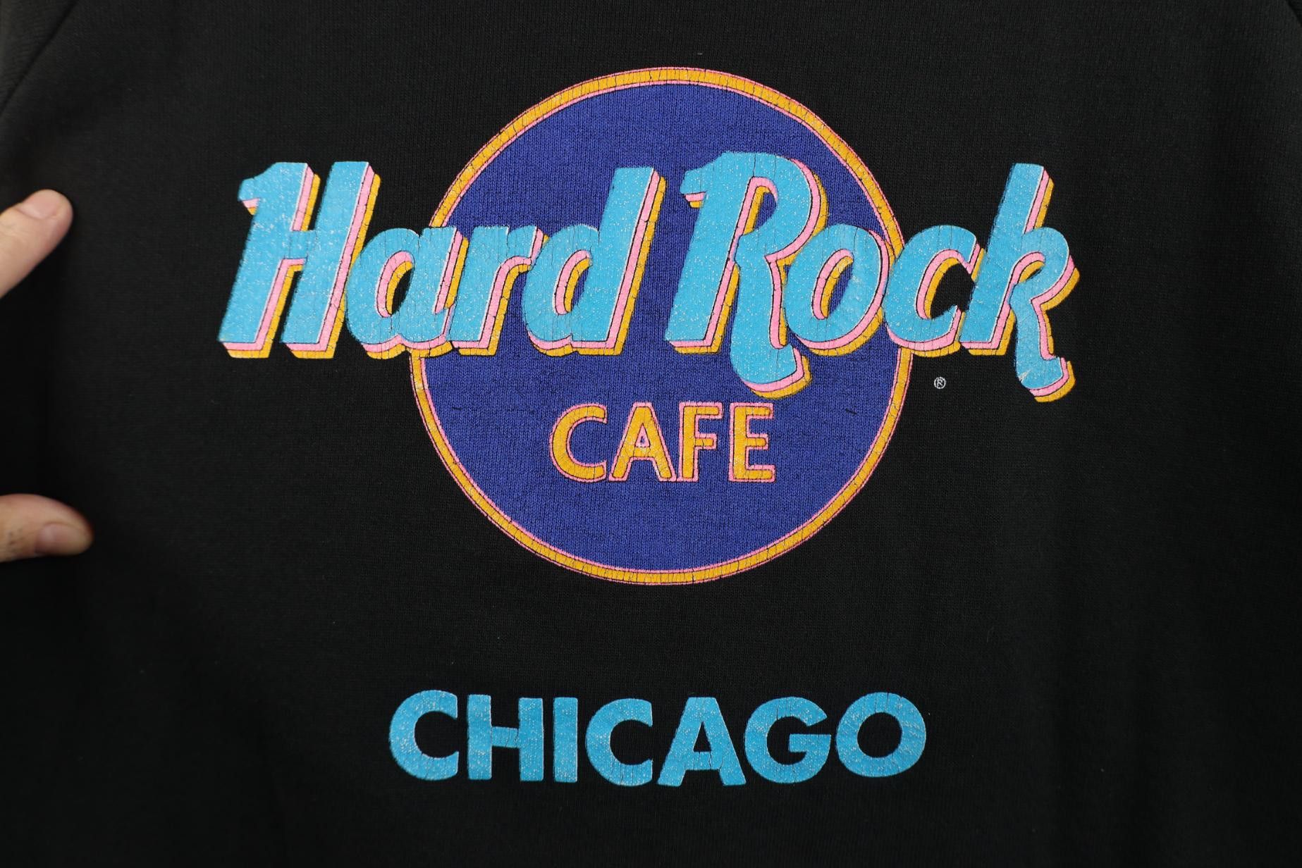 Hard Rock Cafe Vintage 80s 90s Hard Rock Cafe Chicago Crewneck Sweatshirt Size XL / US 12-14 / IT 48-50 - 4 Thumbnail