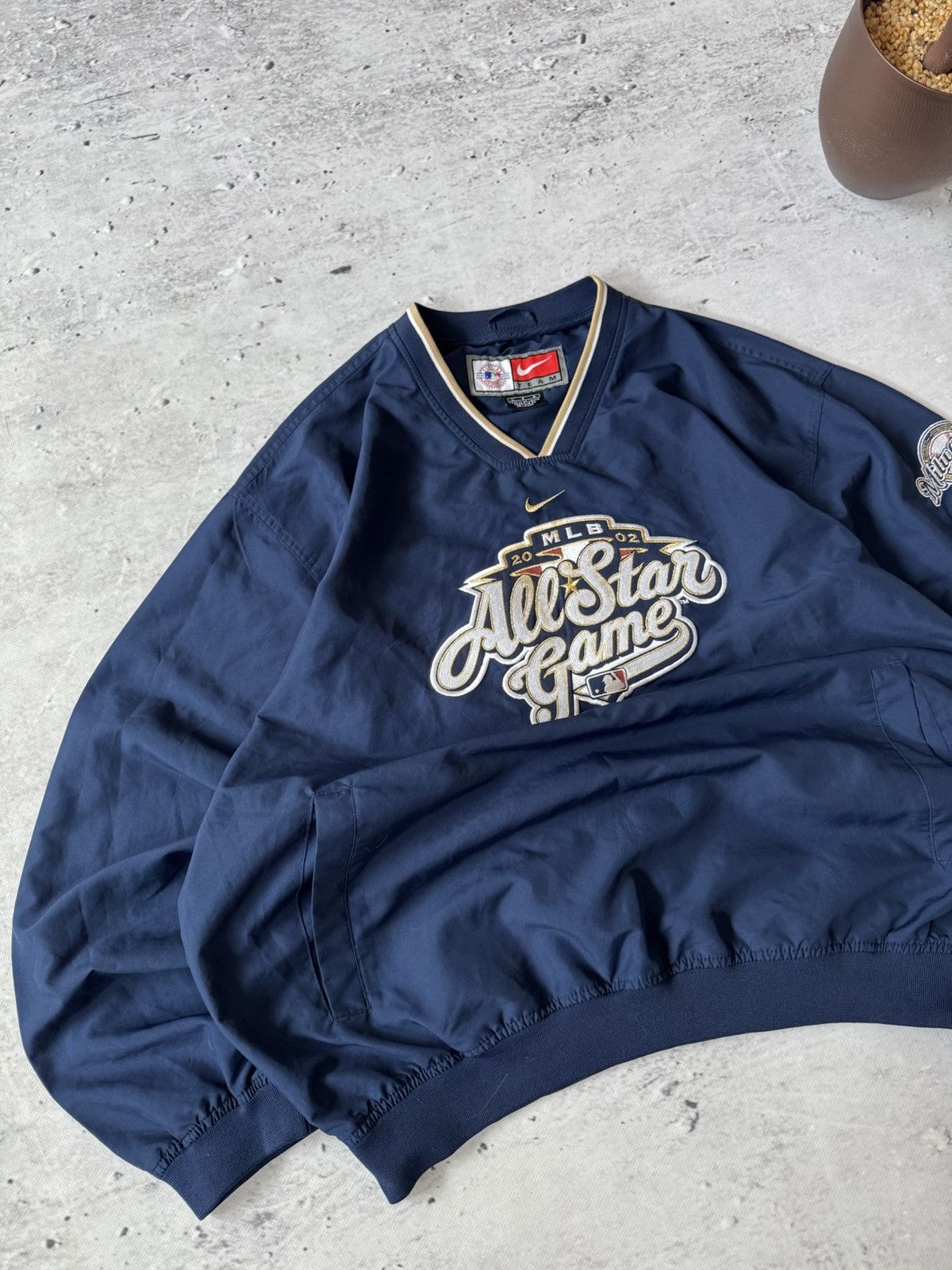 Nike × Vintage NIKE ALL STARS GAME VINTAGE 00s y2k BAGGY NYLON SWEATSHIRT Size US L / EU 52-54 / 3 - 2 Thumbnail