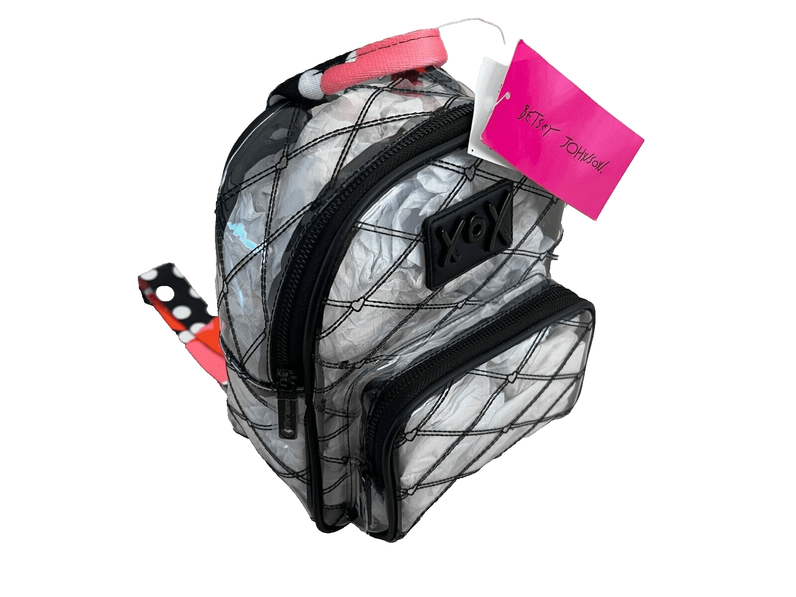 Betsey Johnson Betsey Johnson Clear Black Multi Strap Backpack Bag XOX Size ONE SIZE - 2 Thumbnail