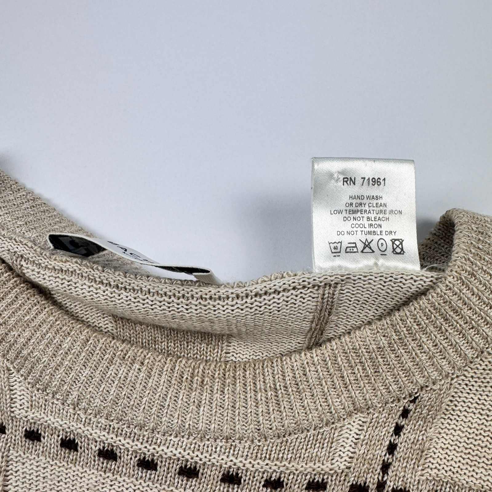 Bachrach Bachrach Sweater XXL Made In Italy Merino Wool Geometric Size US XXL / EU 58 / 5 - 6 Thumbnail