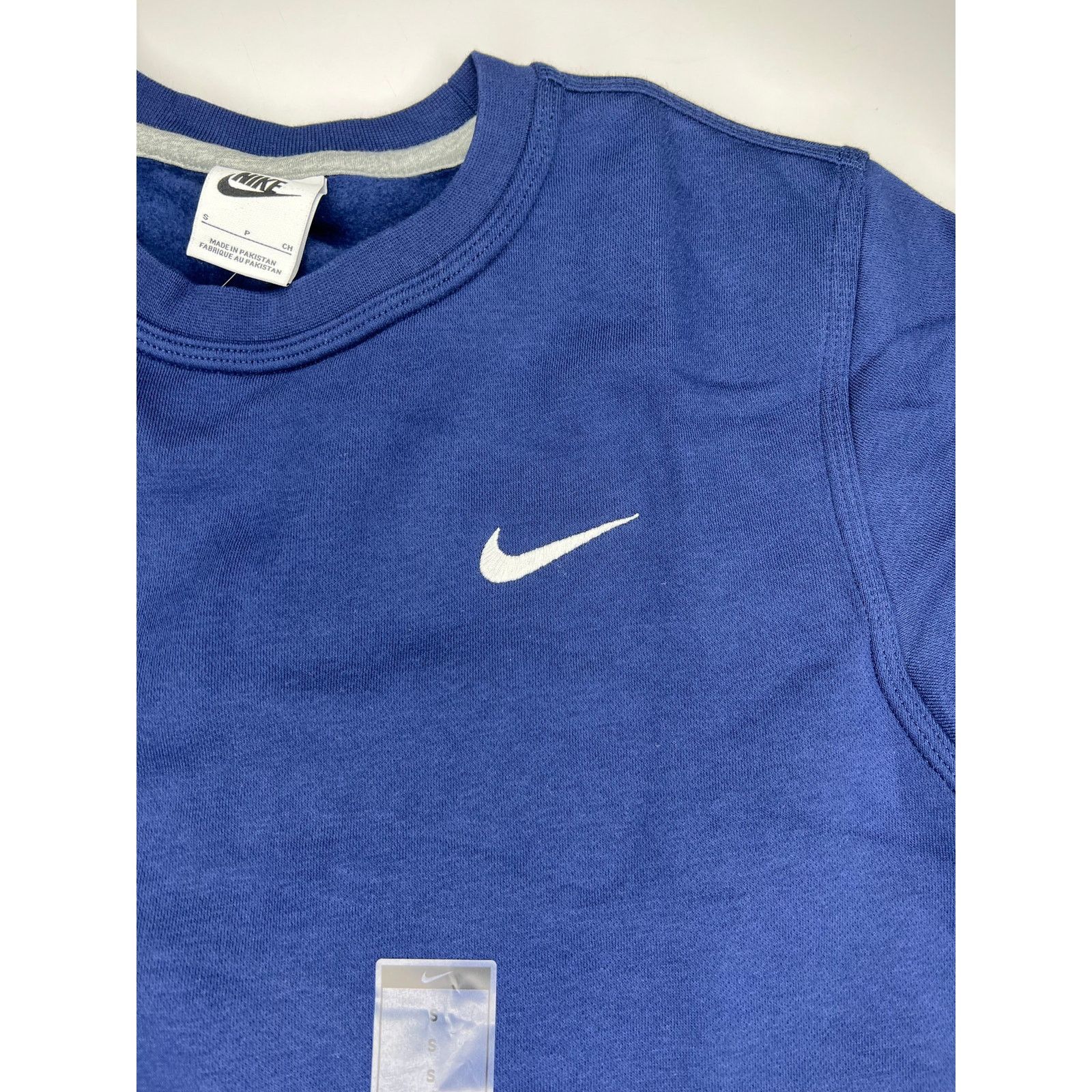Nike Nike Solo Swoosh Sweatshirt Blue Brushed Fleece Crewneck Size US S / EU 44-46 / 1 - 3 Thumbnail