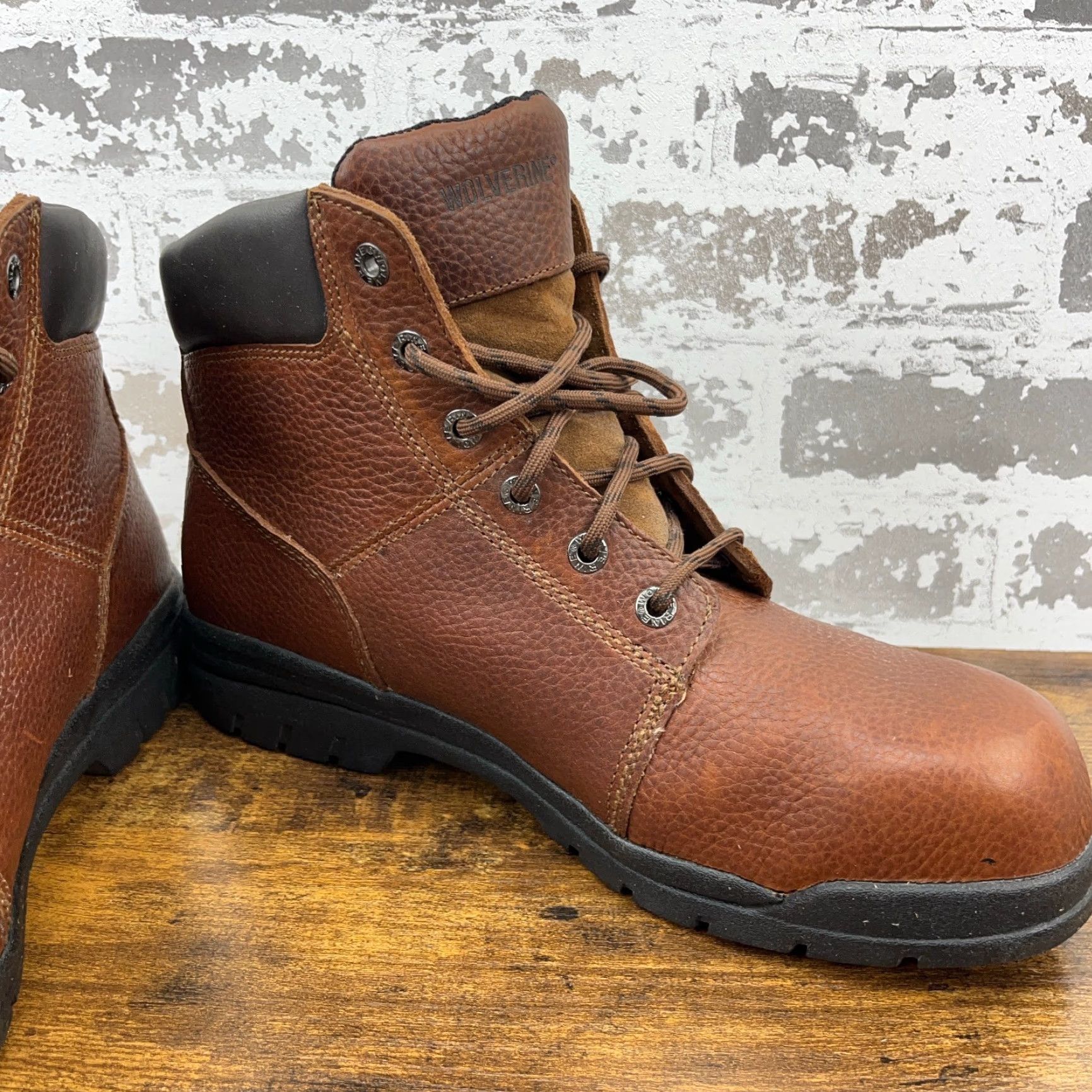 Vintage VINTAGE Wolverine Work Boots Men Size 14 M Leather Steel Toe Rubber Sole Brown 80s Casual Work Size US 14 / EU 47 - 7 Thumbnail