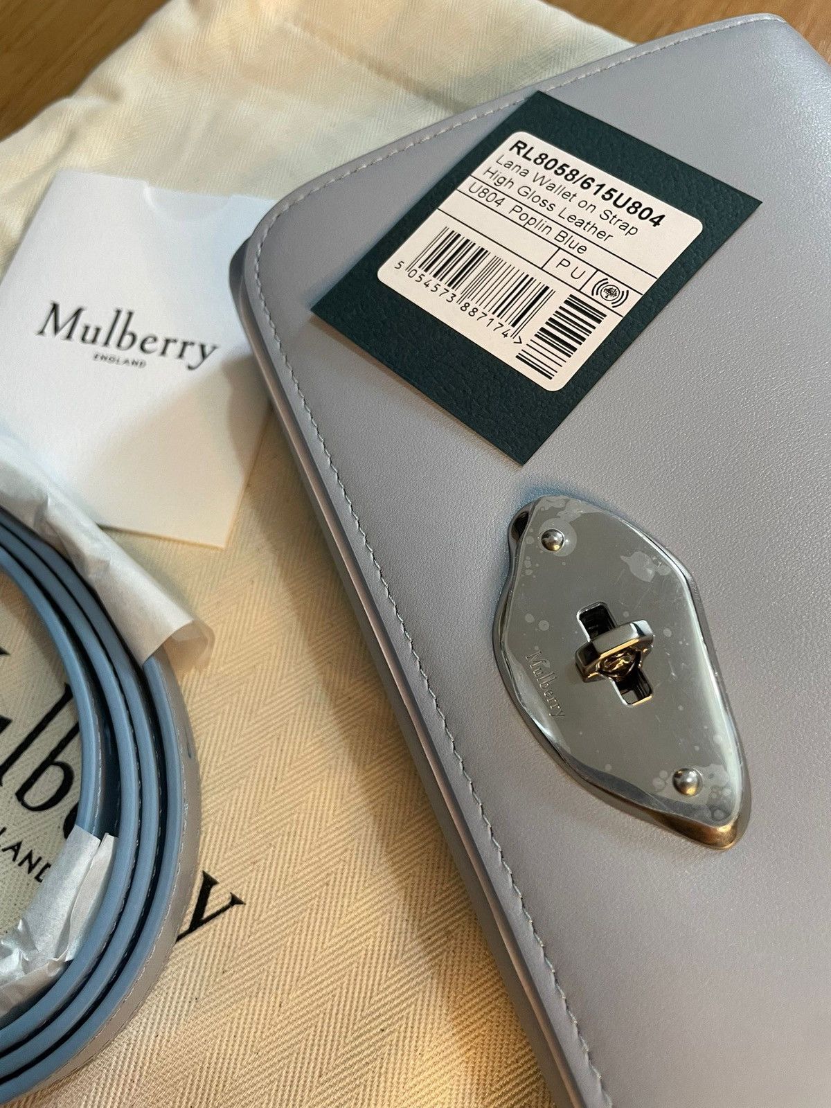 Mulberry Mulberry Lana Crossbody Poplin Blue Bag Size ONE SIZE - 2 Thumbnail