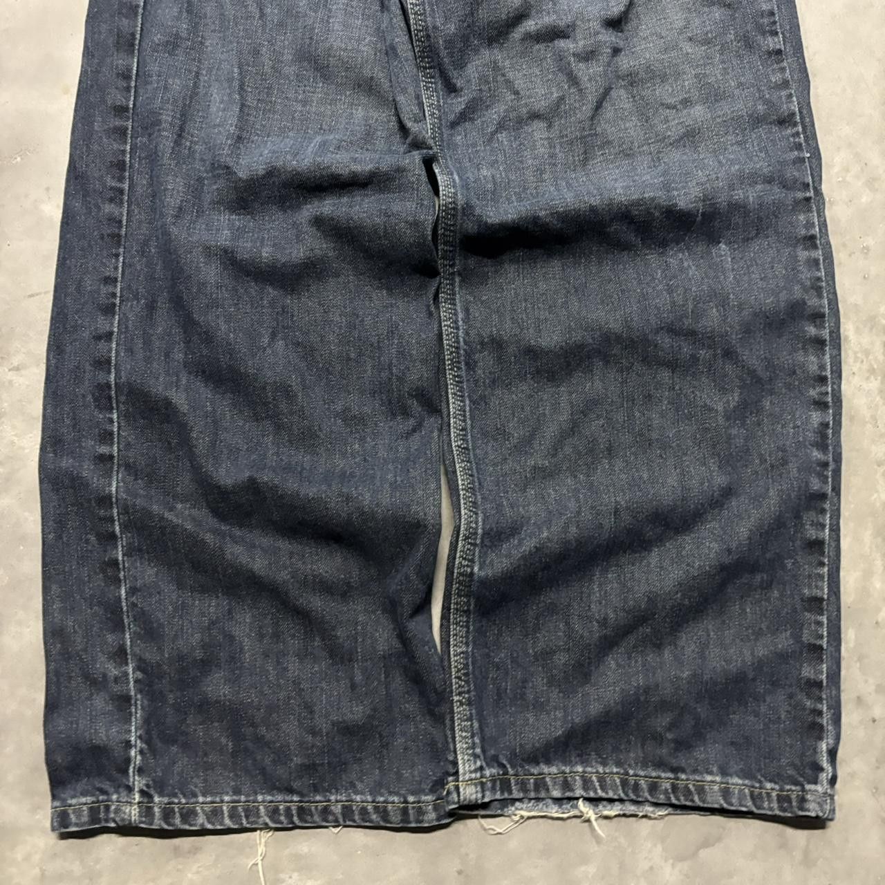 Japanese Brand × Vintage Crazy Vintage Y2K/2000s Baggy Dark Wash Grunge Skater Denim Jeans! Size US 38 / EU 54 - 6 Thumbnail