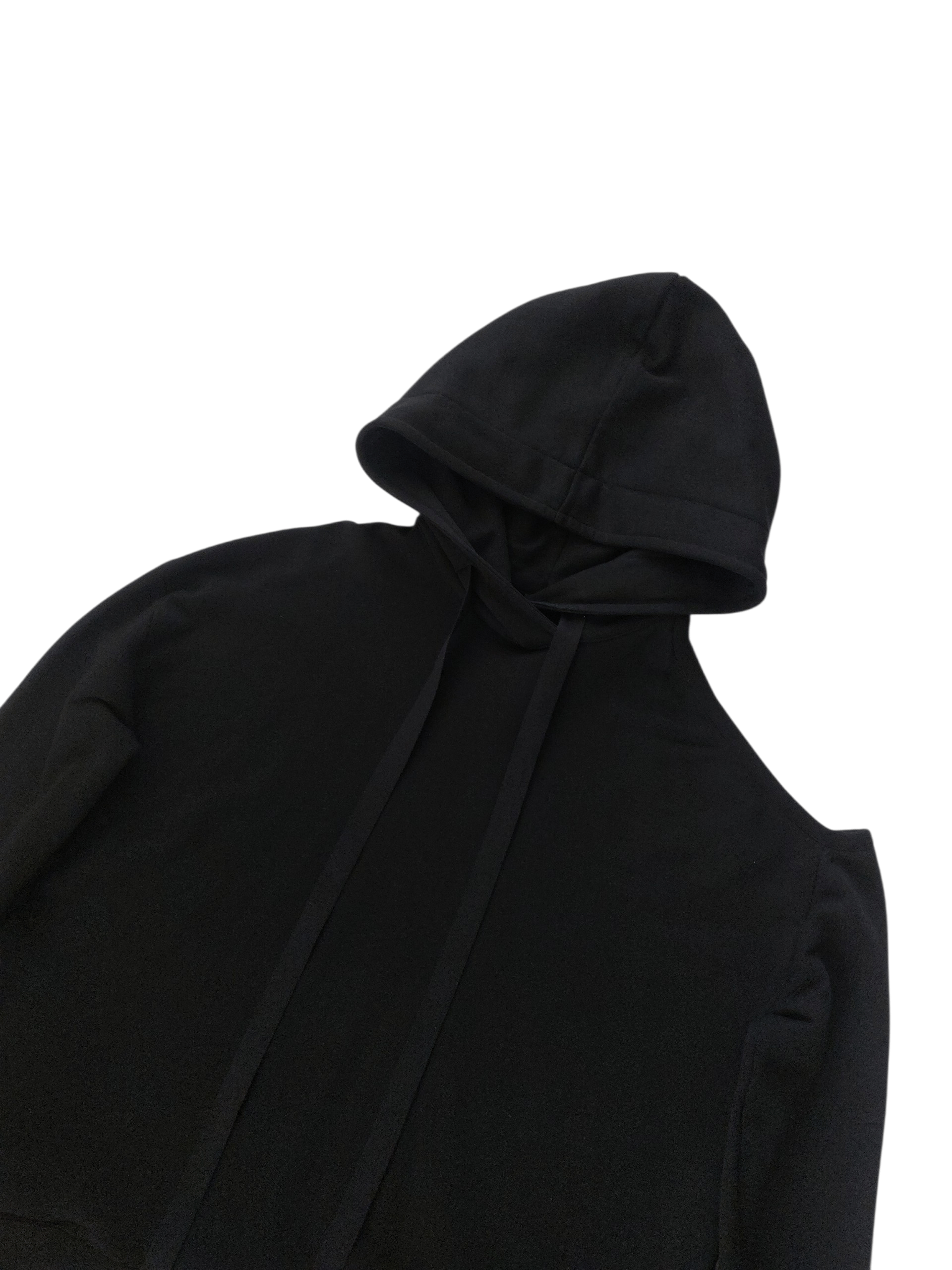 Ann Demeulemeester Ann Demeulemeester Black Tony Cold Shoulder Hoodie Size US XL / EU 56 / 4 - 2 Thumbnail
