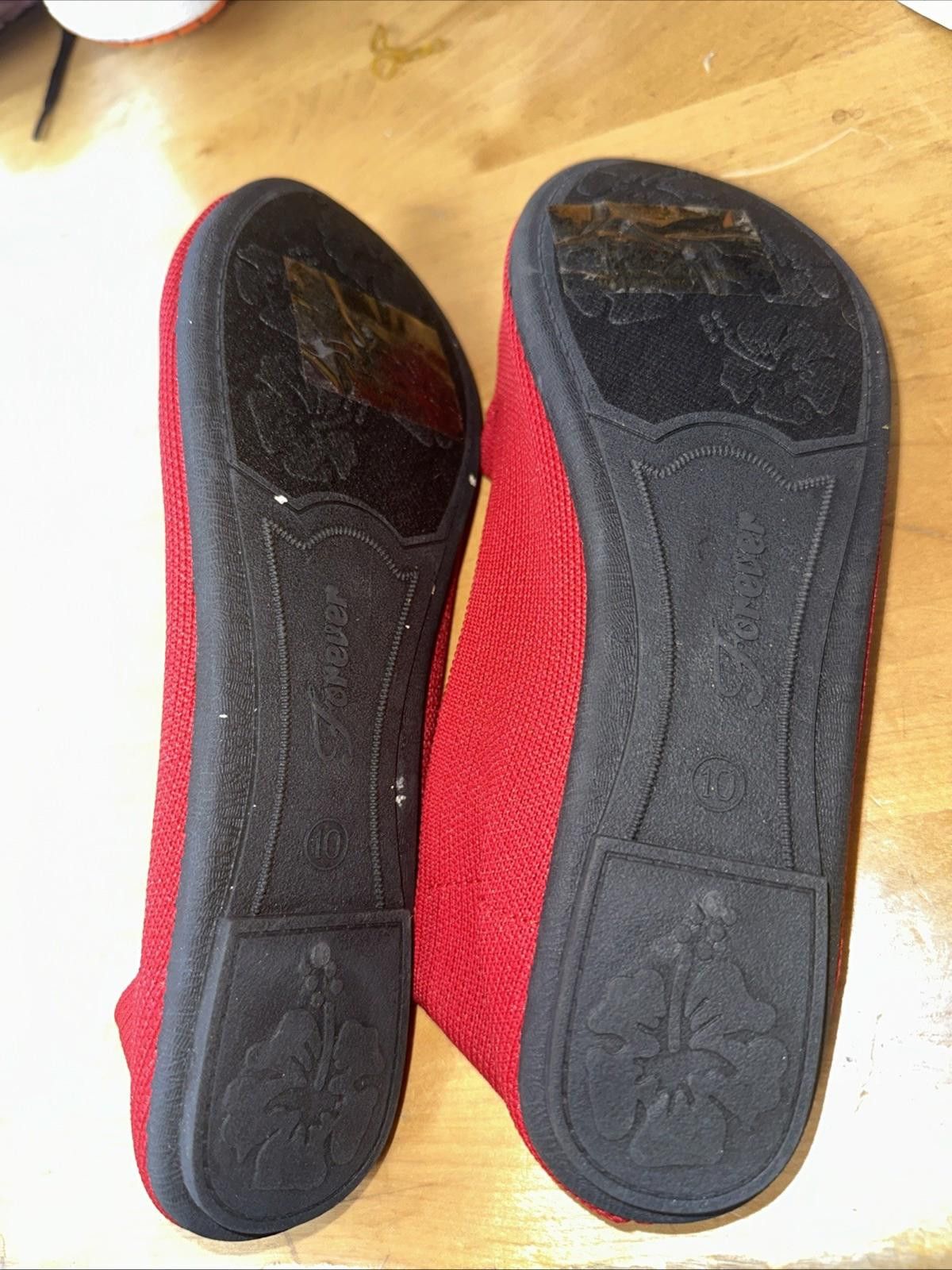 Other Forever Red Knit Ballet Flat Women's Size 10 Preppy Academia Size US 10 / IT 40 - 4 Thumbnail