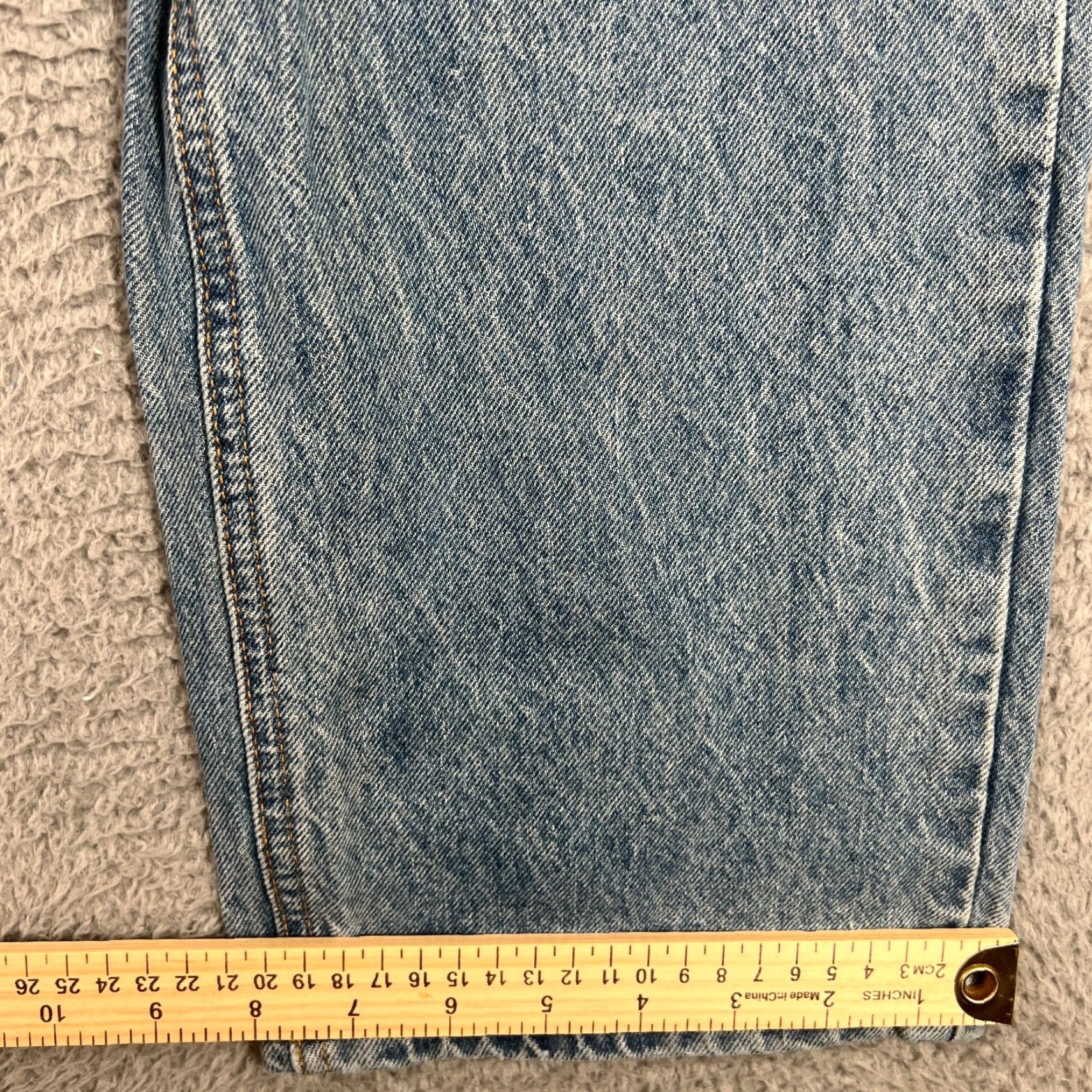Levi's VINTAGE Levi's 541 Jeans Men Athletic Denim 37x33 Distressed Patchwork USA 90s Mens Size US 35 - 4 Thumbnail