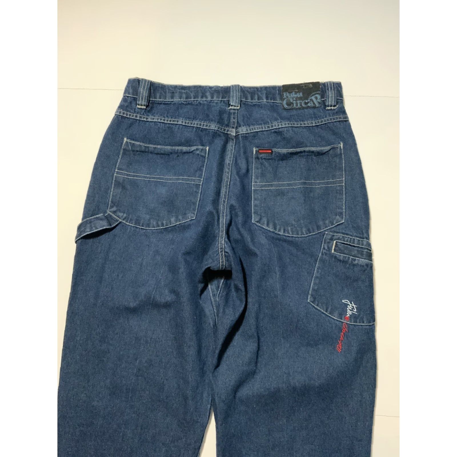 Fubu VINTAGE FUBU The Collection Utility Carpenter Baggy Denim Jeans 34 Mens 90s 2000s Y2K Blue Denim Loose Fit 33in Inseam Size US 34 / EU 50 - 5 Thumbnail