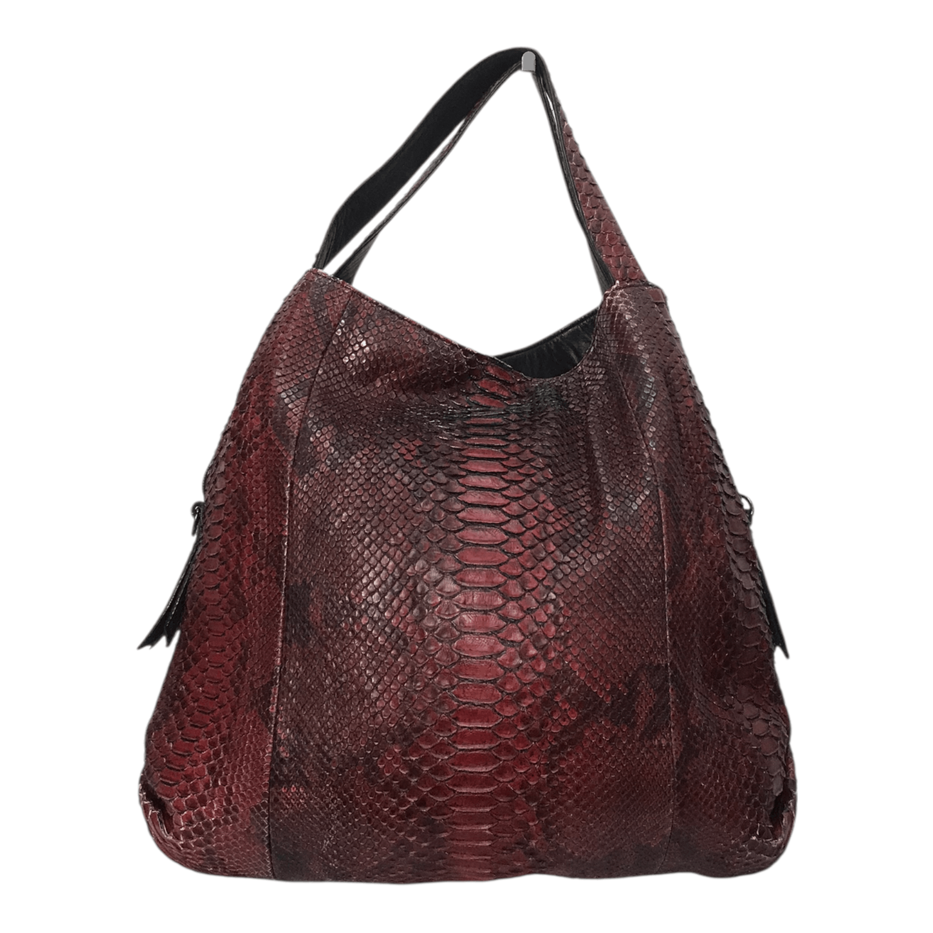 Genuine Leather Snake Skin Leather Tote Bag Size ONE SIZE - 2 Thumbnail