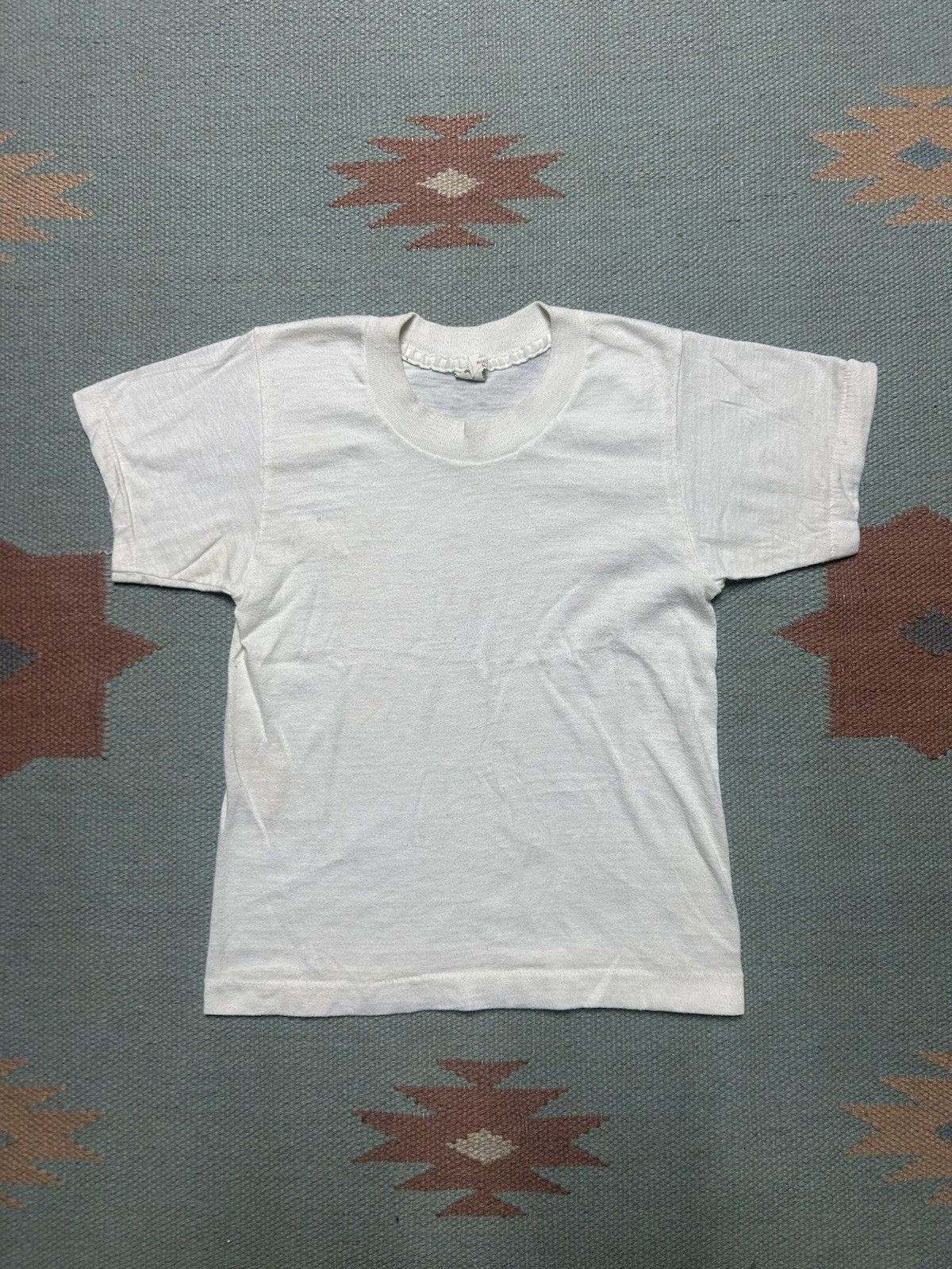 Vintage Vtg 60s blank white t shirt fruit of loom kids 10 baby tee Size XXS / US 00 / IT 34 - 1 Thumbnail