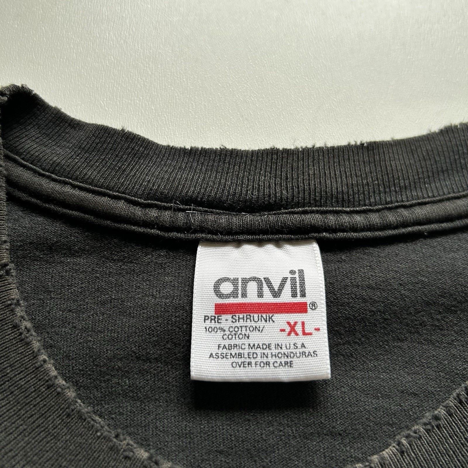 Anvil Vintage Josta Energy Shirt XL 90s Promo Made USA Faded Black Size US XL / EU 56 / 4 - 6 Thumbnail