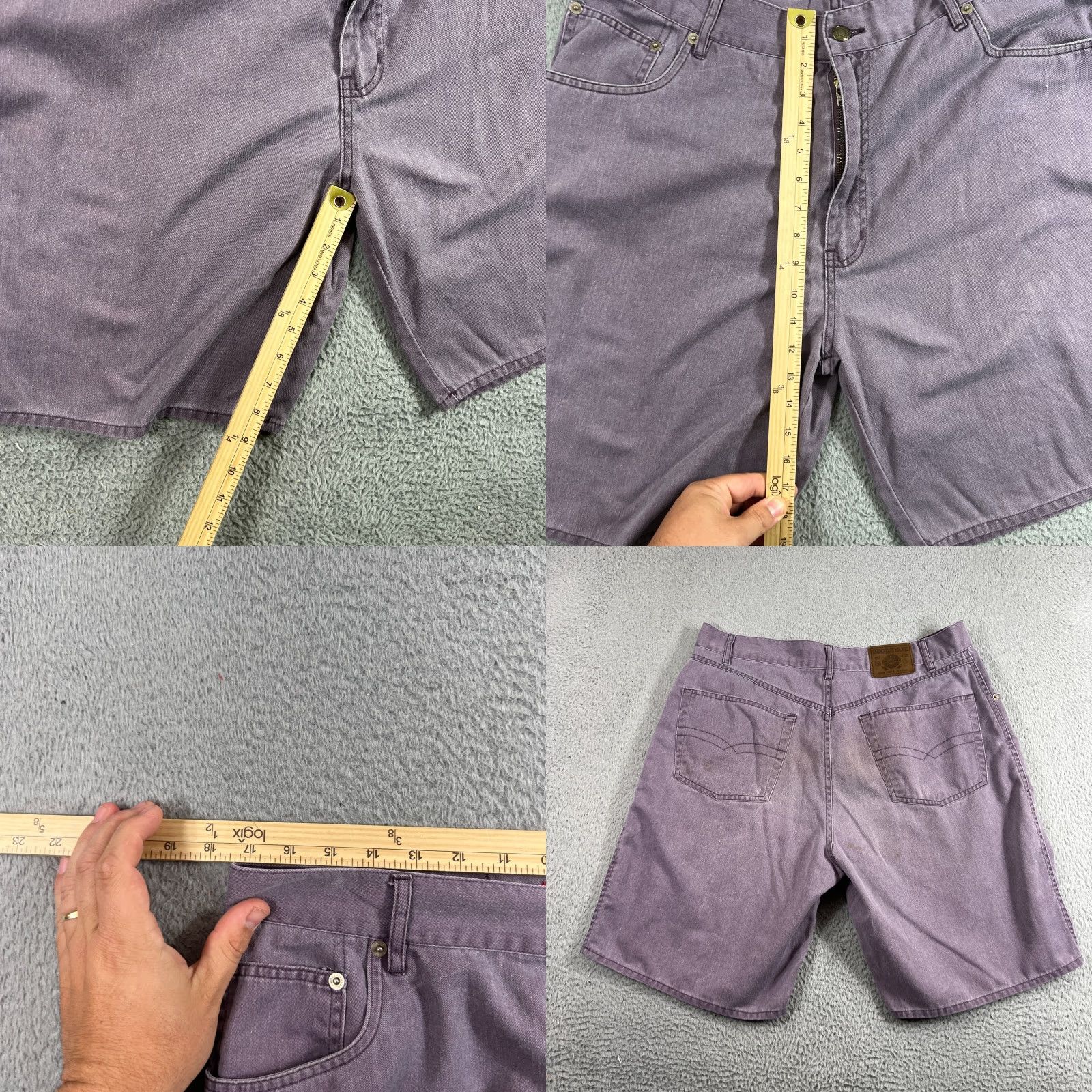 Bugle Boy VINTAGE Bugle Boy Denim Shorts 1990s Mens Regular 36 Purple Size US 36 / EU 52 - 8 Thumbnail