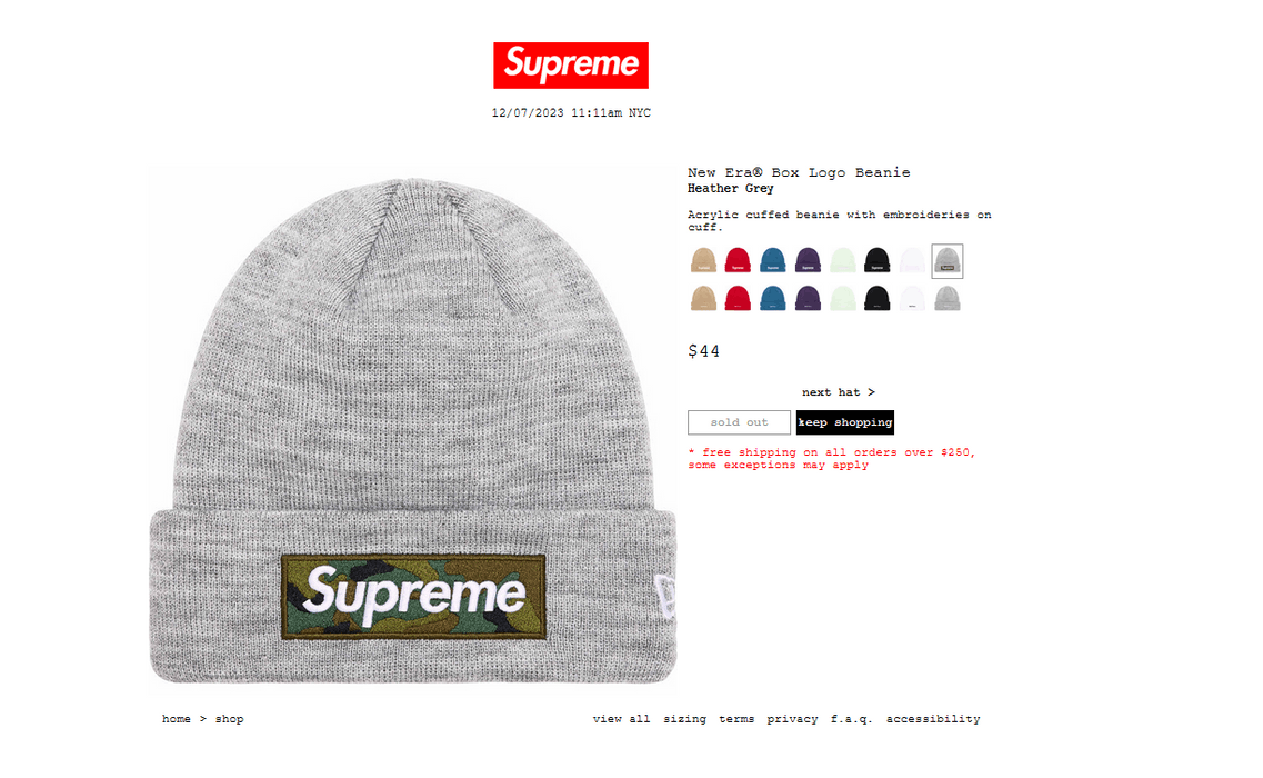 Supreme New Era box logo beanie | Grailed