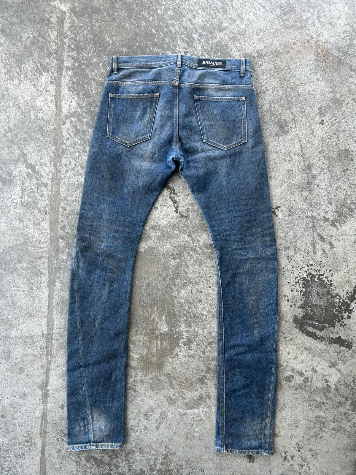Balmain Balmain Homme SS13 Dirty Wash Jeans Size US 34 / EU 50 - 2 Thumbnail