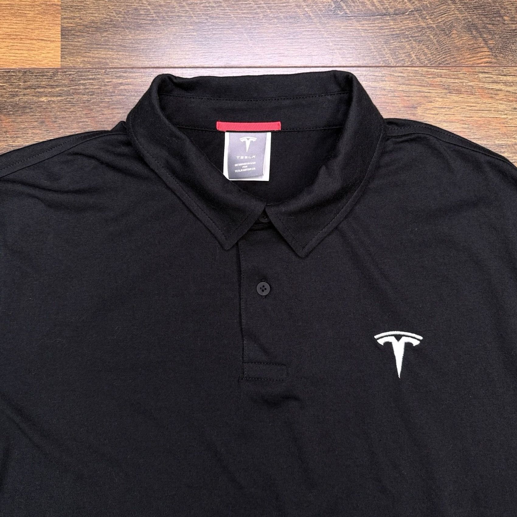 Vintage Tesla Polo Shirt Mens XL Black Logo Embroidered Casual Short Sleeve Polo Size US XL / EU 56 / 4 - 3 Thumbnail