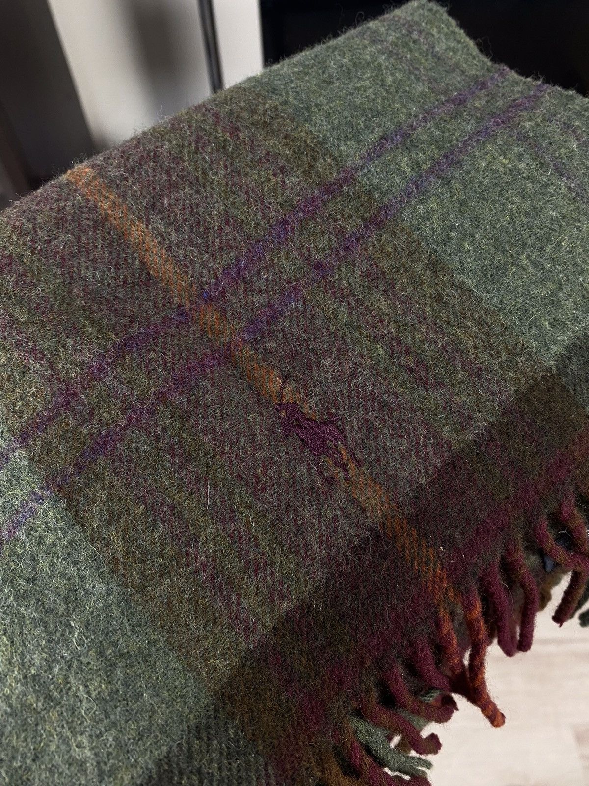Polo Ralph Lauren × Vintage Vintage Polo Ralph Lauren Lamb Wool Scarves Size ONE SIZE - 4 Thumbnail