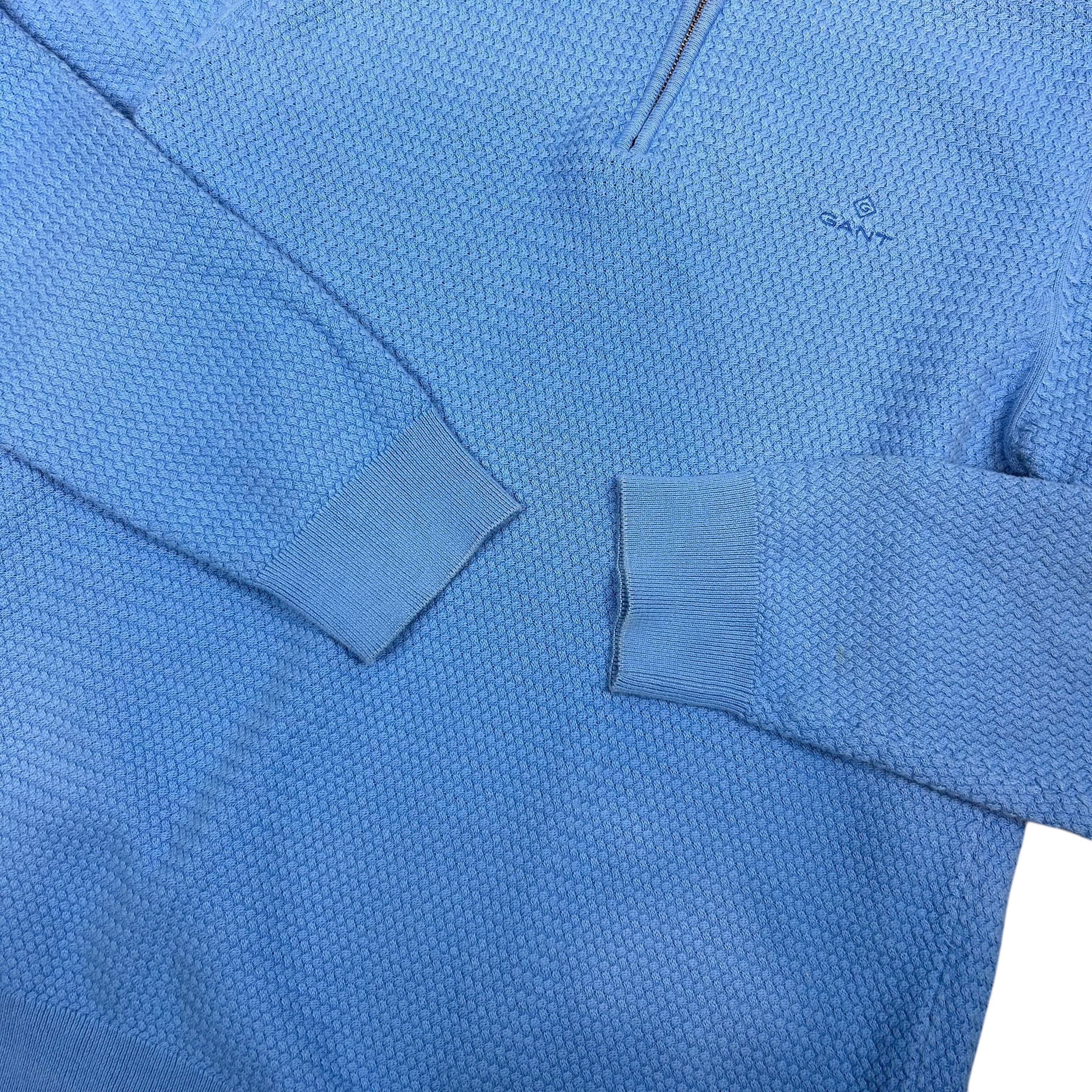 Gant Gant Cotton Knit Blue Half Zip Sweatshirt Sweater M Size US M / EU 48-50 / 2 - 4 Thumbnail