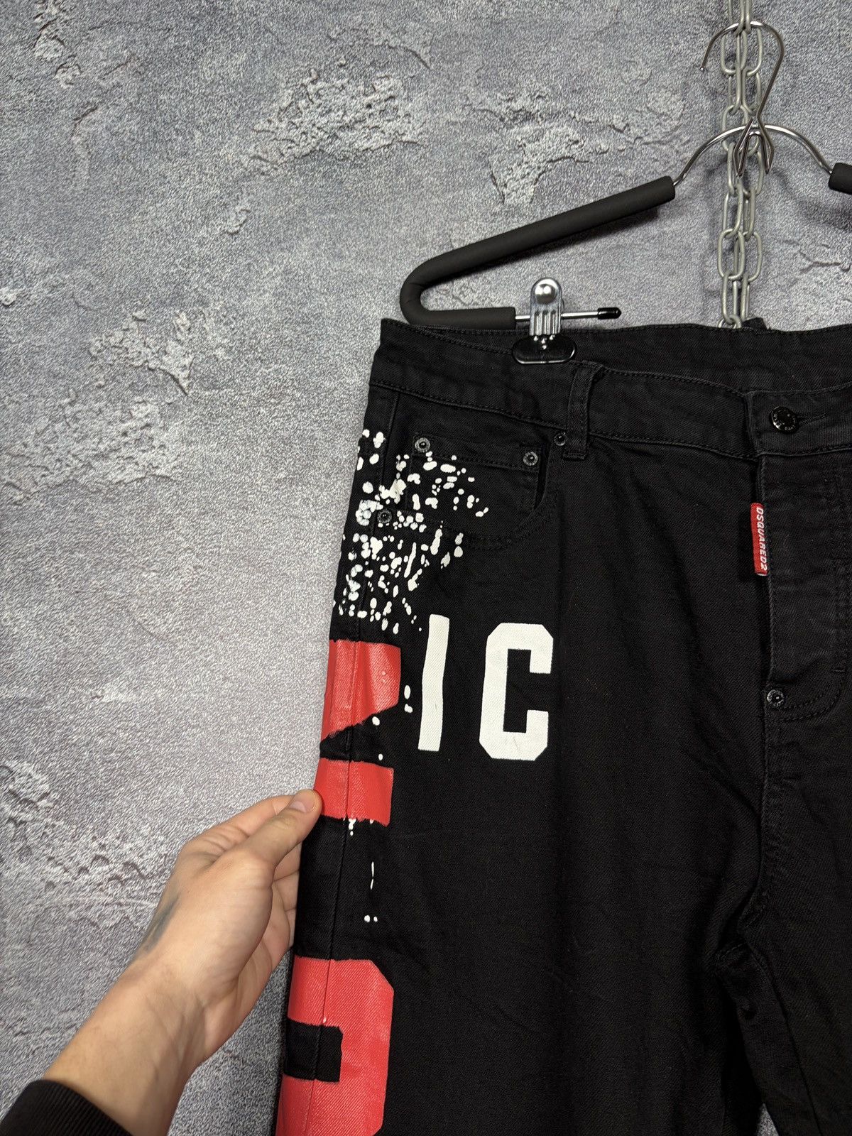 Dsquared2 Dsquared2 Icon Logo Graphic Print Black Denim Jeans Size 35 Size US 34 / EU 50 - 9 Thumbnail
