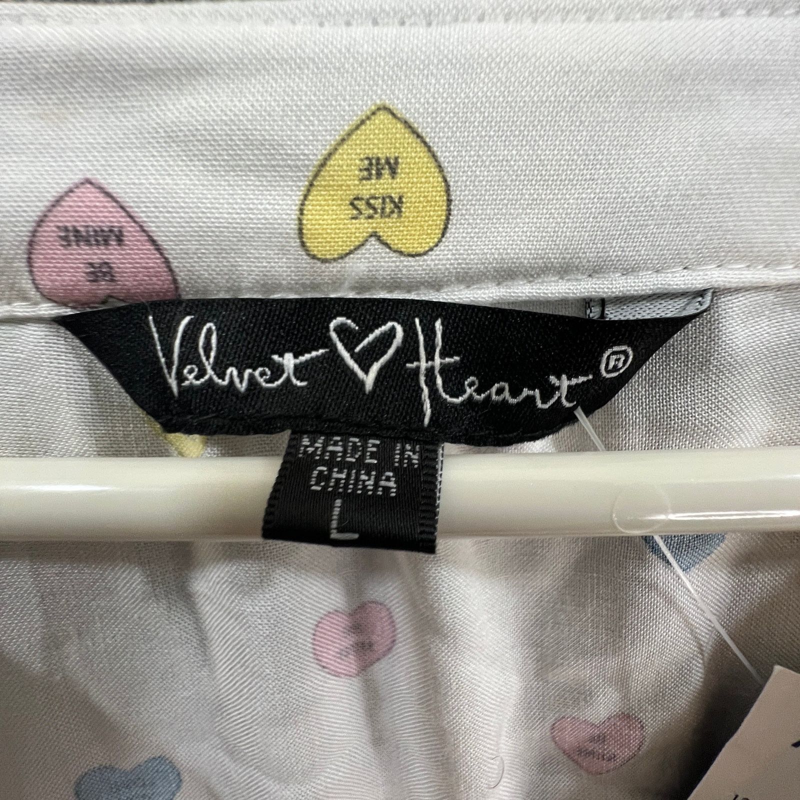 Other Velvet Heart Shirt Women Size L White Size L / US 10 / IT 46 - 3 Thumbnail