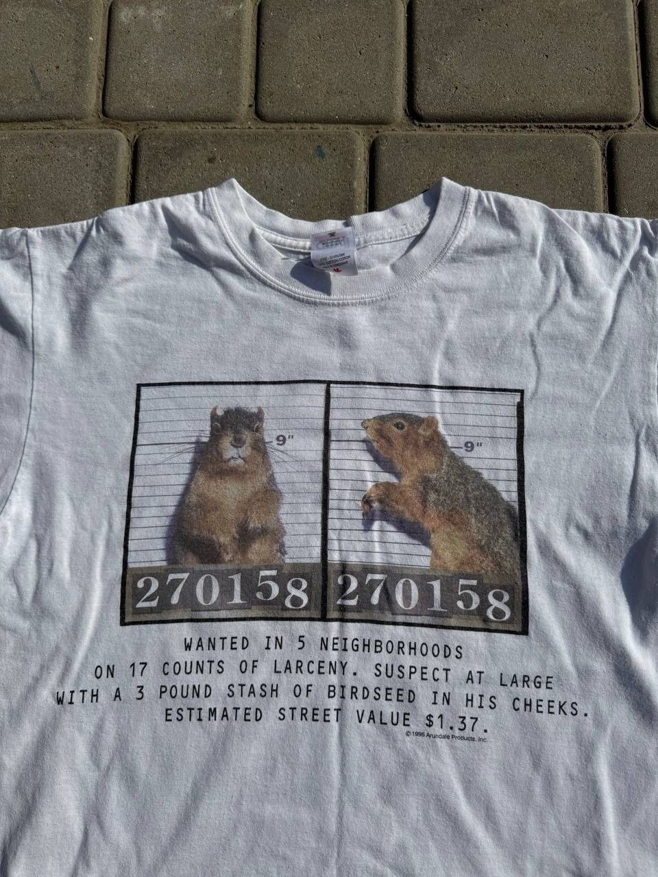 Vintage VTG 1996 Squirrel Mugshot Tee Size US M / EU 48-50 / 2 - 2 Thumbnail