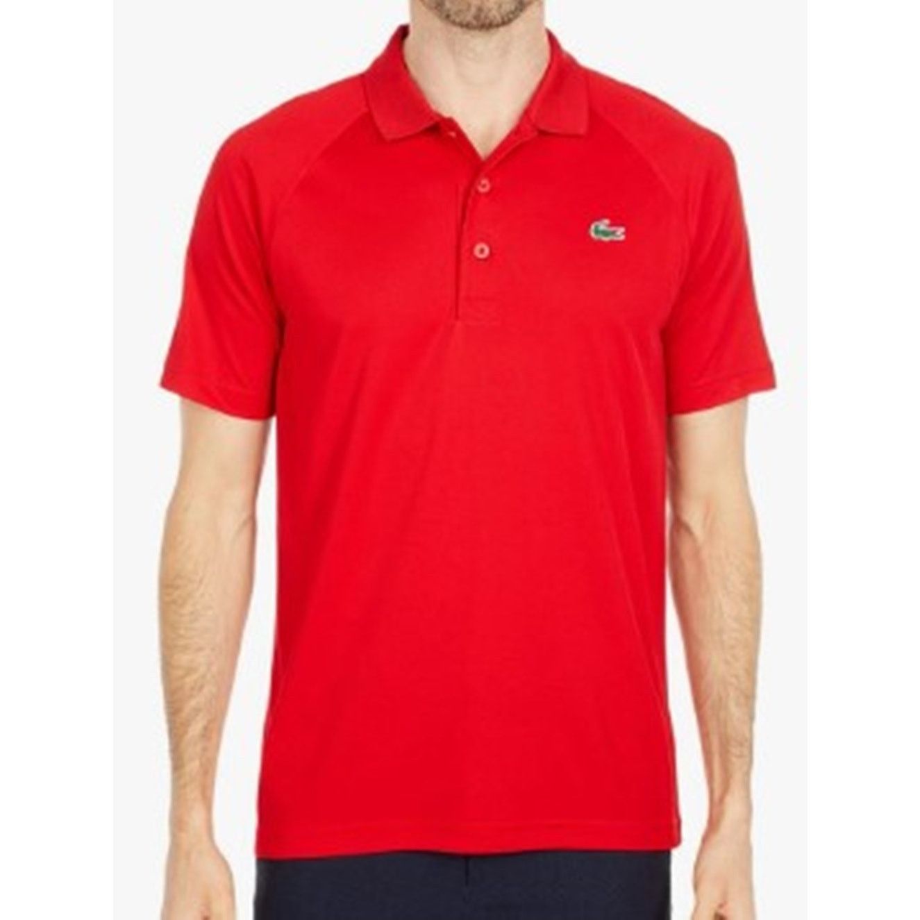 Lacoste Lacoste Men's Ultra Dry Raglan Sleeve Polo Sport Red XXL Size US XXL / EU 58 / 5 - 1 Thumbnail