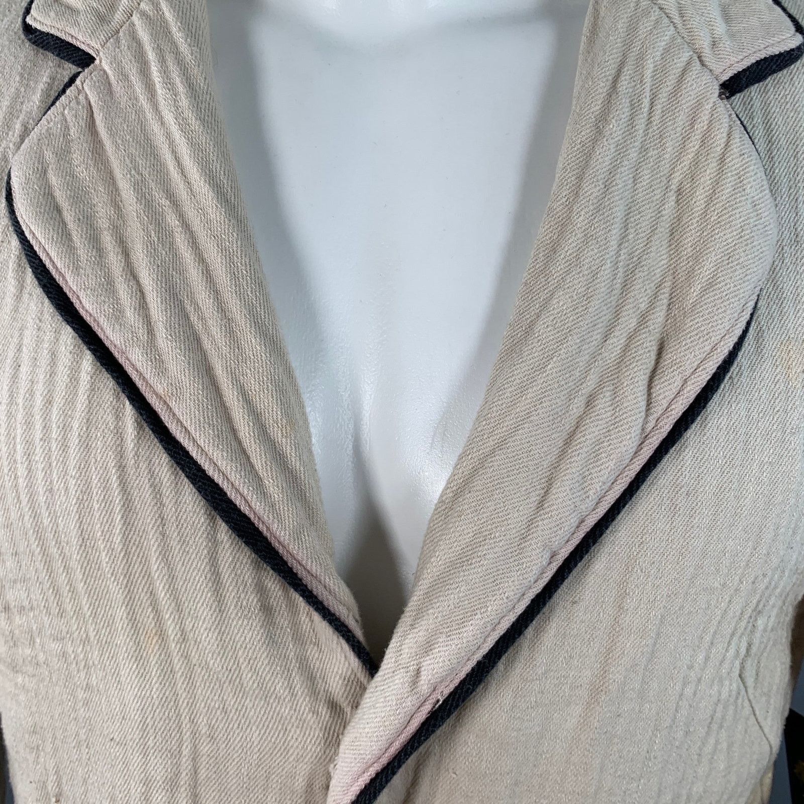 Nice Collective NICE COLLECTIVE Size M Beige Brown Textured Cotton Jacket Size US M / EU 48-50 / 2 - 5 Thumbnail