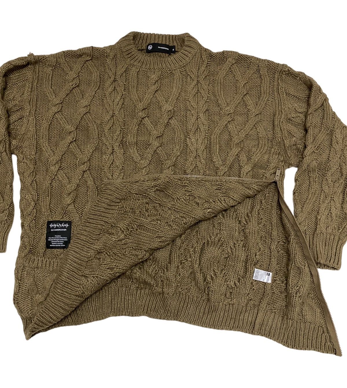 Aran Isles Knitwear × GU × Undercover GU x UNDERCOVER Cable Knitted Crewneck (C2) Size US XL / EU 56 / 4 - 3 Thumbnail