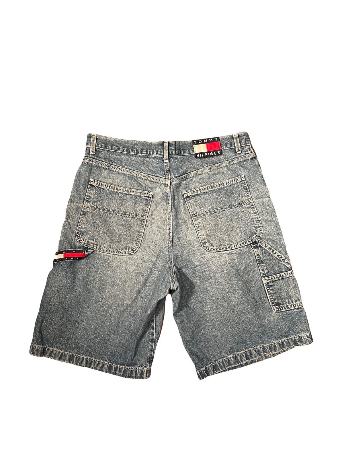 image of Y2K Baggy Tommy Hilfiger Jorts in Blue, Men's (Size 36)