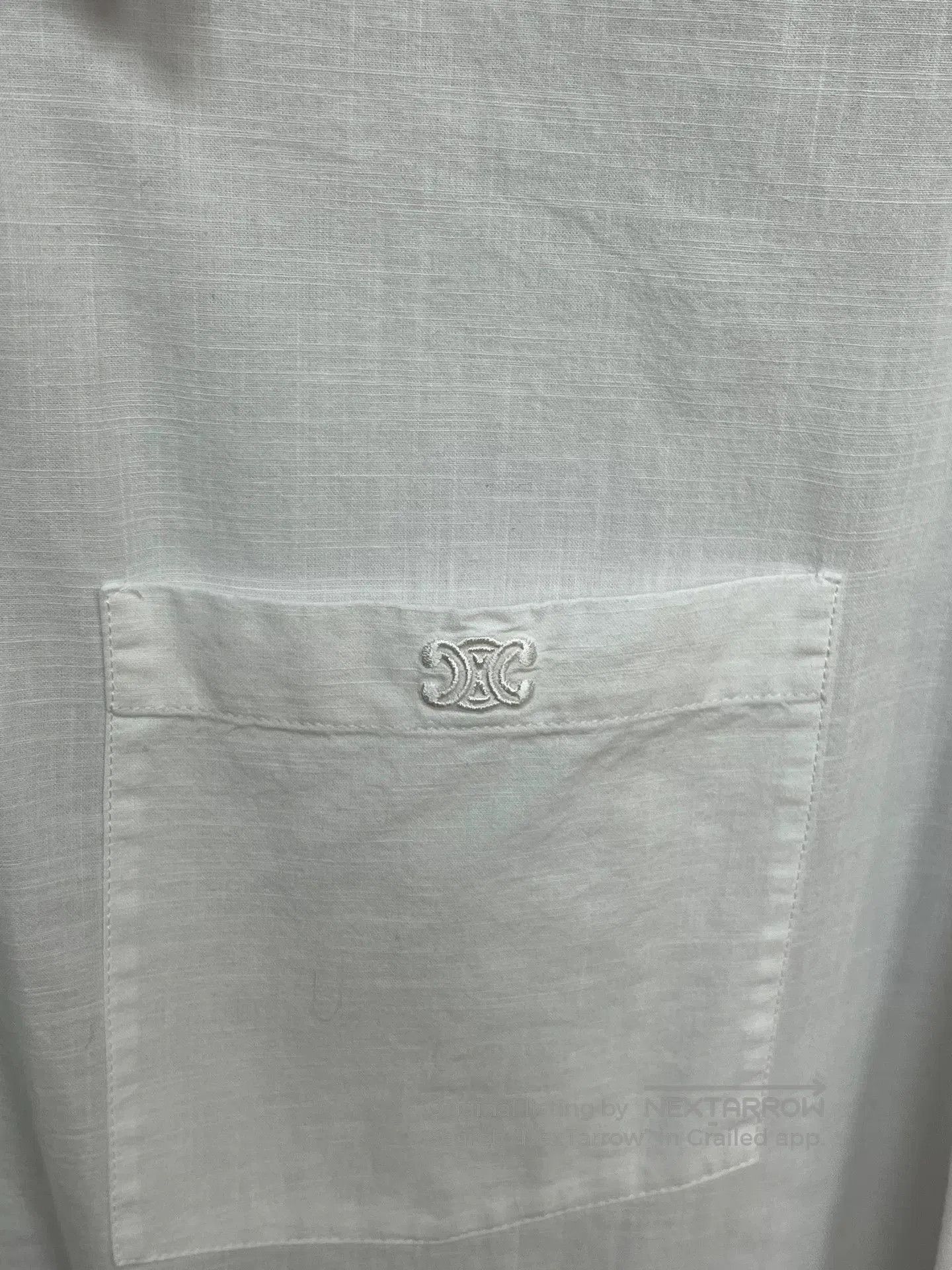 Celine Celine White Triomphe Shirt Size 36. Size S / US 4 / IT 40 - 3 Thumbnail