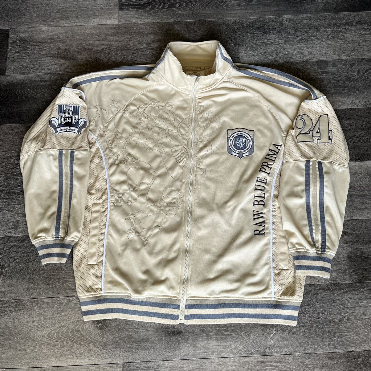 Vintage Vintage 2000s Raw Blue Prima Lion Stitch Logo Tracksuit Gold Size US XL / EU 56 / 4 - 2 Thumbnail