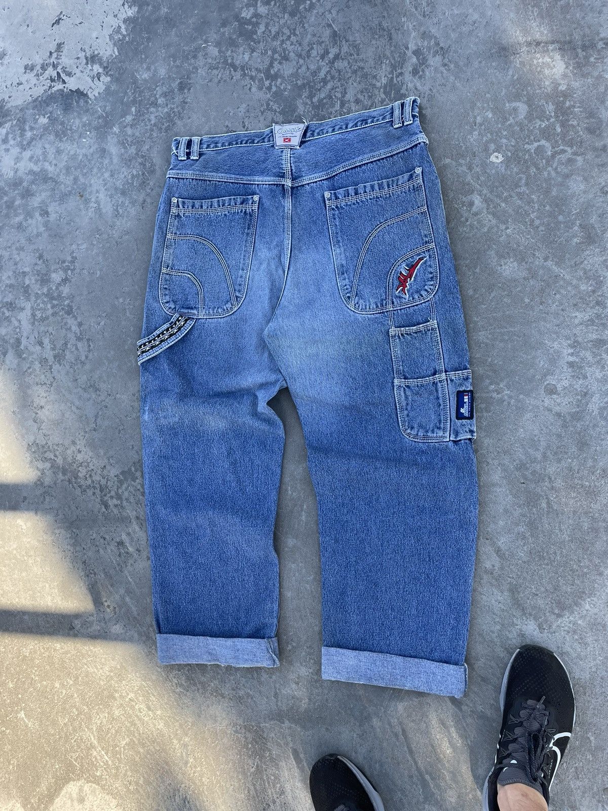 Vintage Crazy Denim Carpenter Y2k JNCO Style Rap Sk8 Hip Hop Pants Size US 36 / EU 52 - 10 Thumbnail