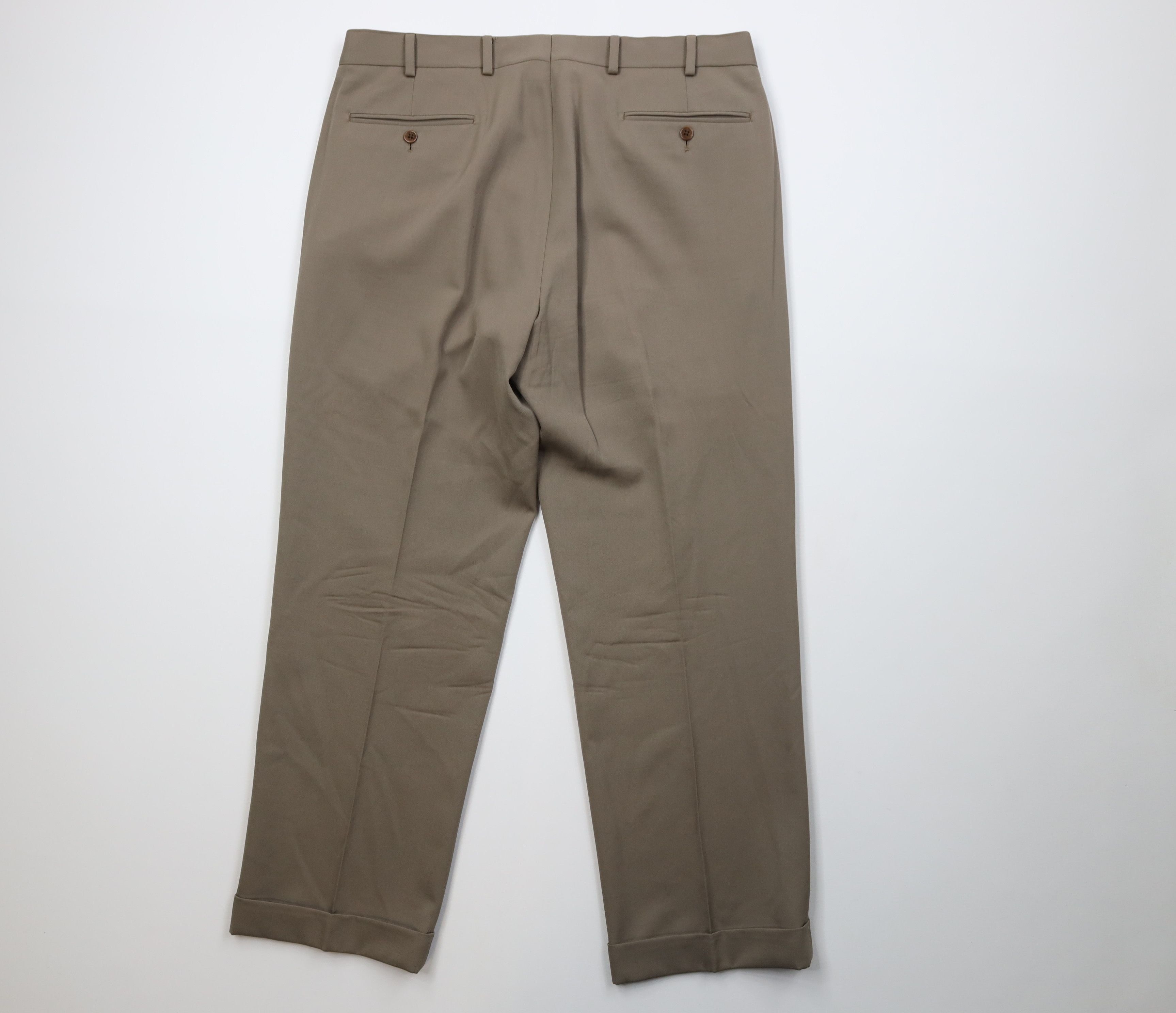 Brooks Brothers Vintage Brooks Brothers Madison Wool Knit Chino Pants Beige Size US 36 / EU 52 - 8 Thumbnail