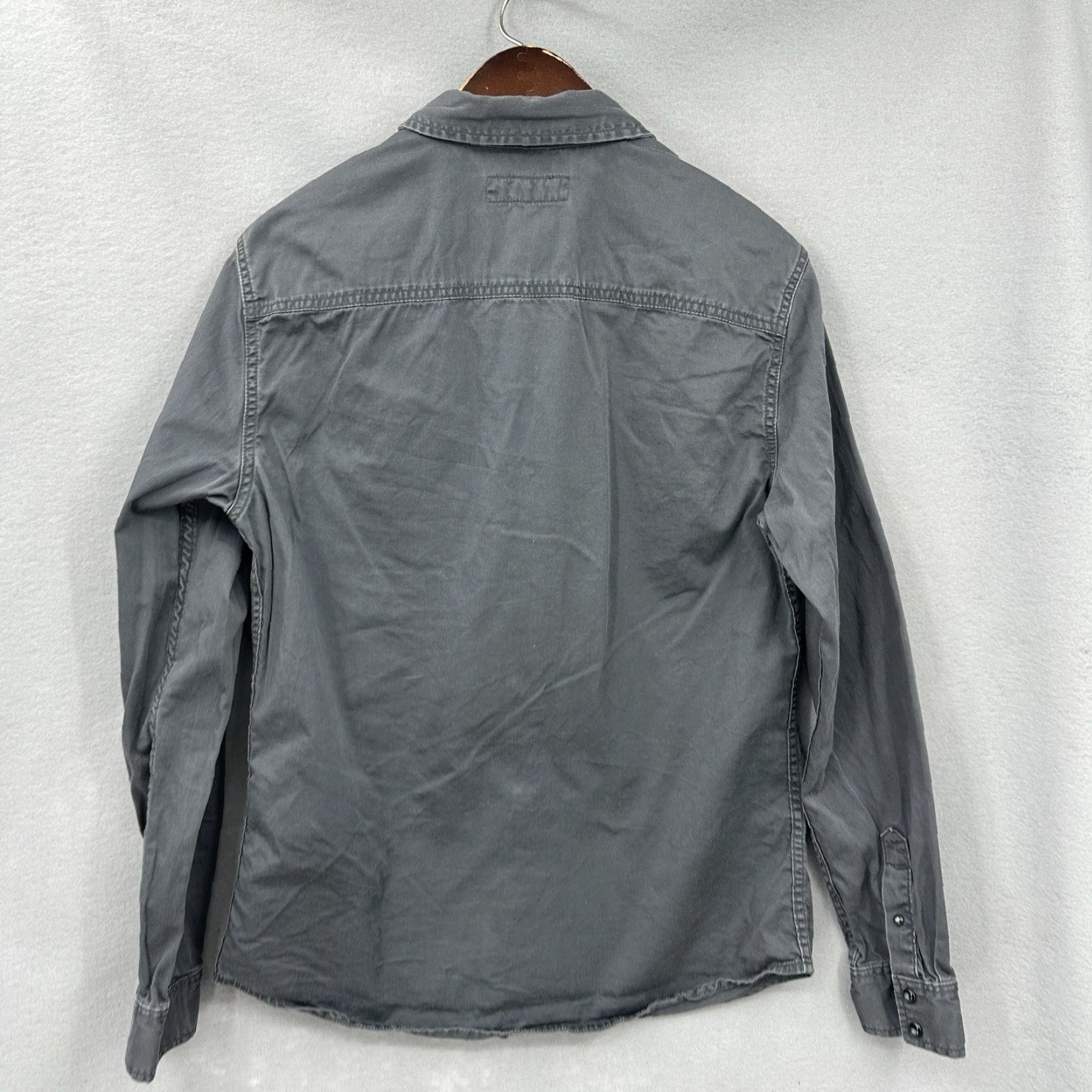 Allsaints VINTAGE AllSaints Shirt Mens Medium Western Pearl Snap Long Sleeve Cowboy Gray READ Size M / US 6-8 / IT 42-44 - 4 Thumbnail
