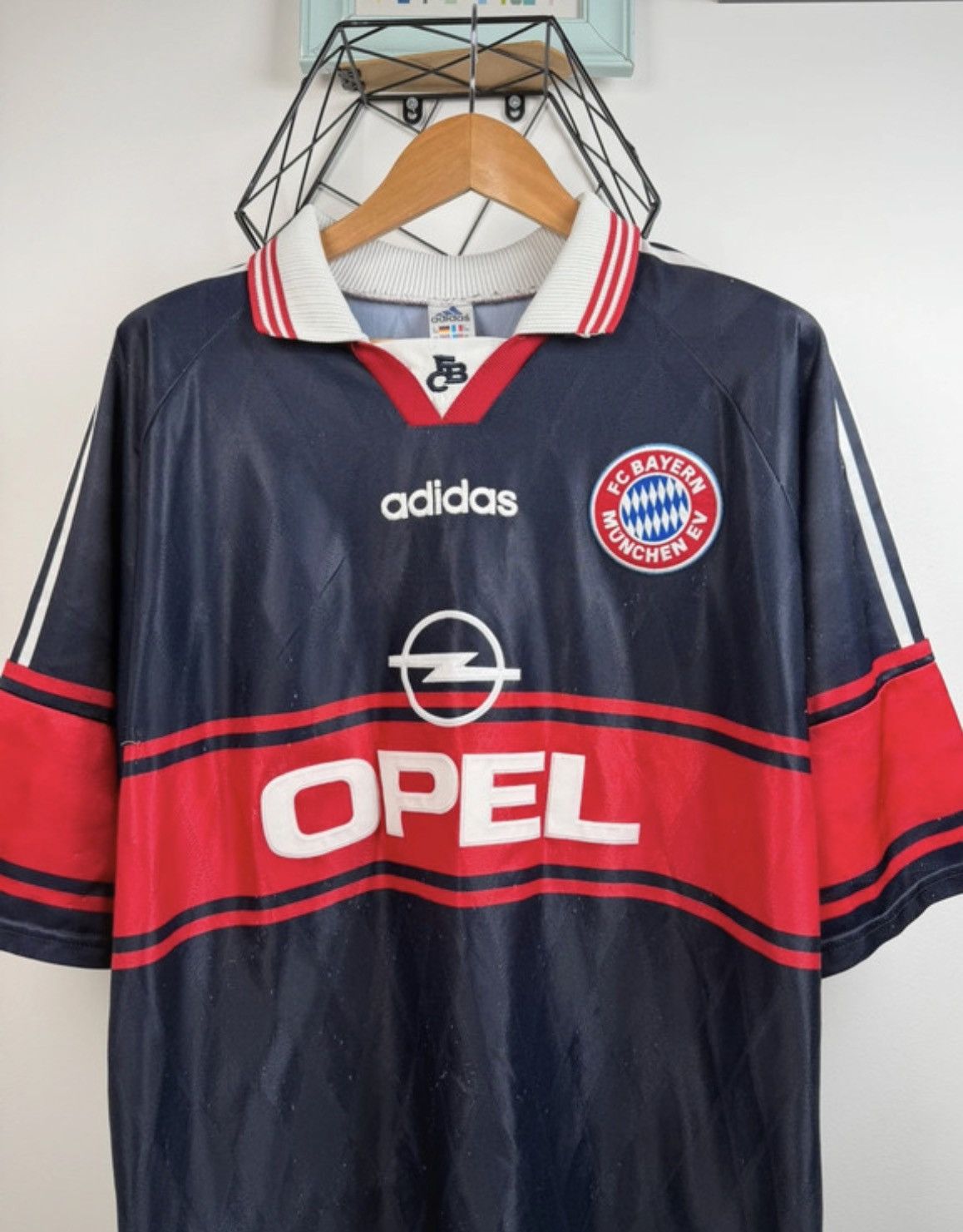 Adidas Adidas Bayern Munich 97/99 Retro Kit #9 Elber Socer Jersey Size US XXL / EU 58 / 5 - 4 Thumbnail