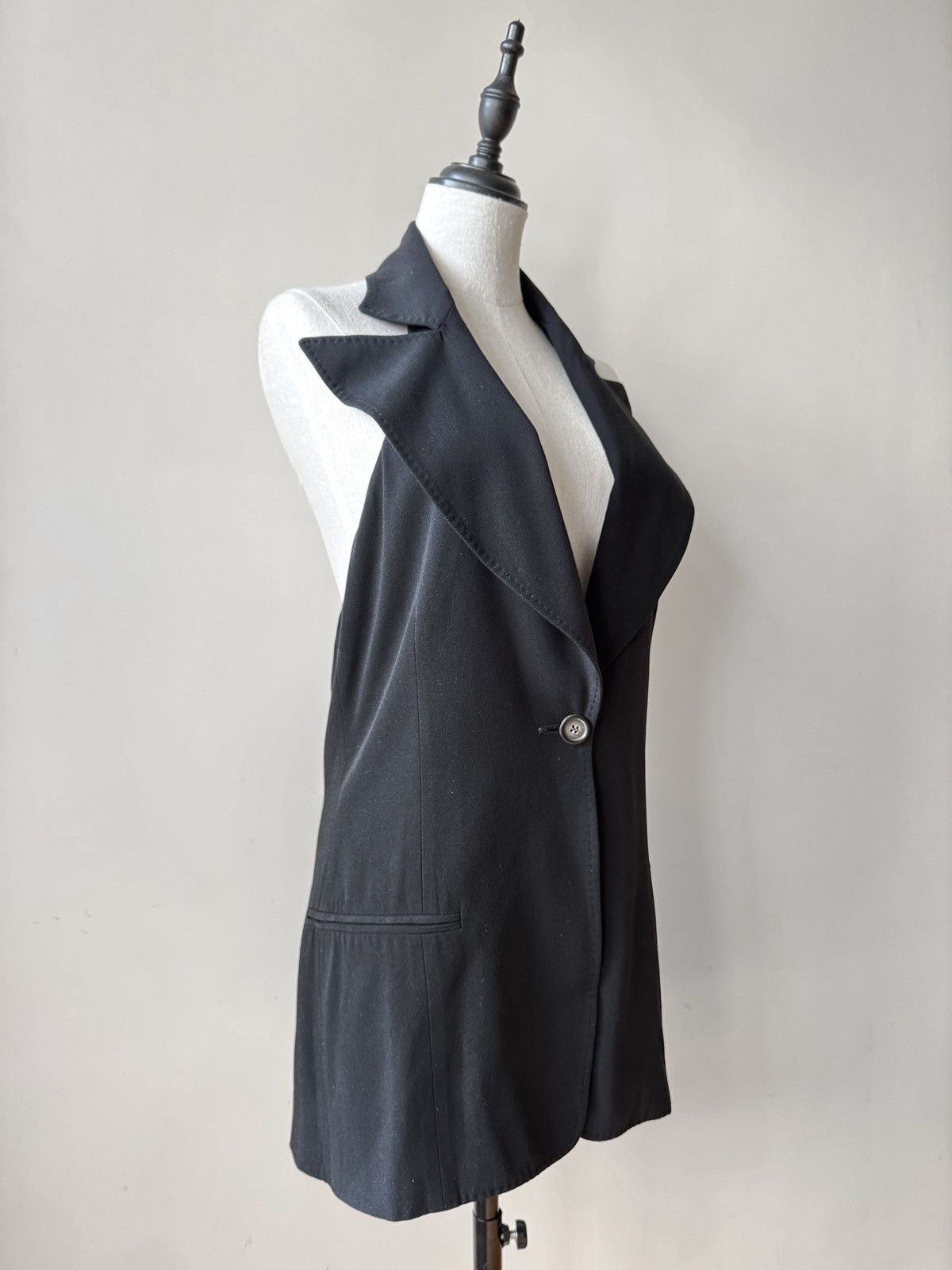 Ann Demeulemeester Ann Demeulemeester SS96 Backless Peak Lapel Vest Size 40S - 8 Thumbnail