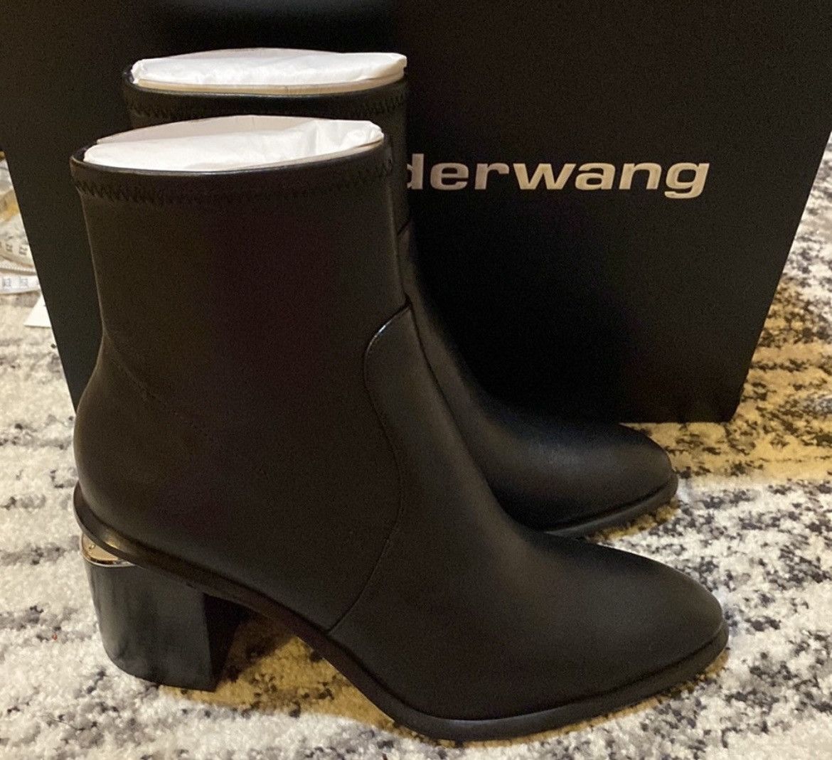 Alexander Wang ALEXANDER WANG Anna stretch-leather ankle boots Size US 9.5 / IT 39.5 - 6 Thumbnail