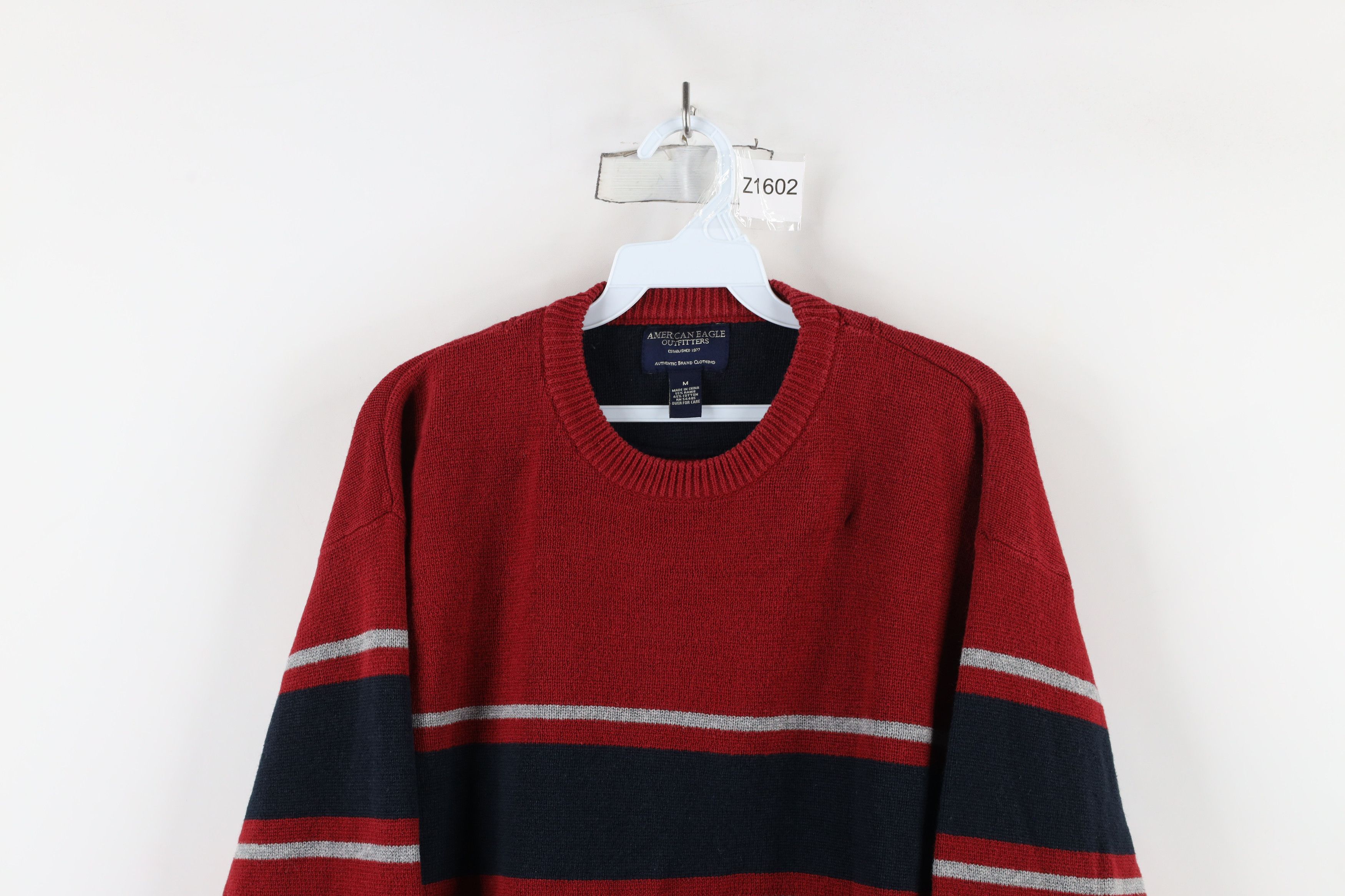 American Eagle Outfitters × Vintage Vintage 90s Y2K American Eagle Outfitters Block Knit Sweater Size US M / EU 48-50 / 2 - 2 Thumbnail