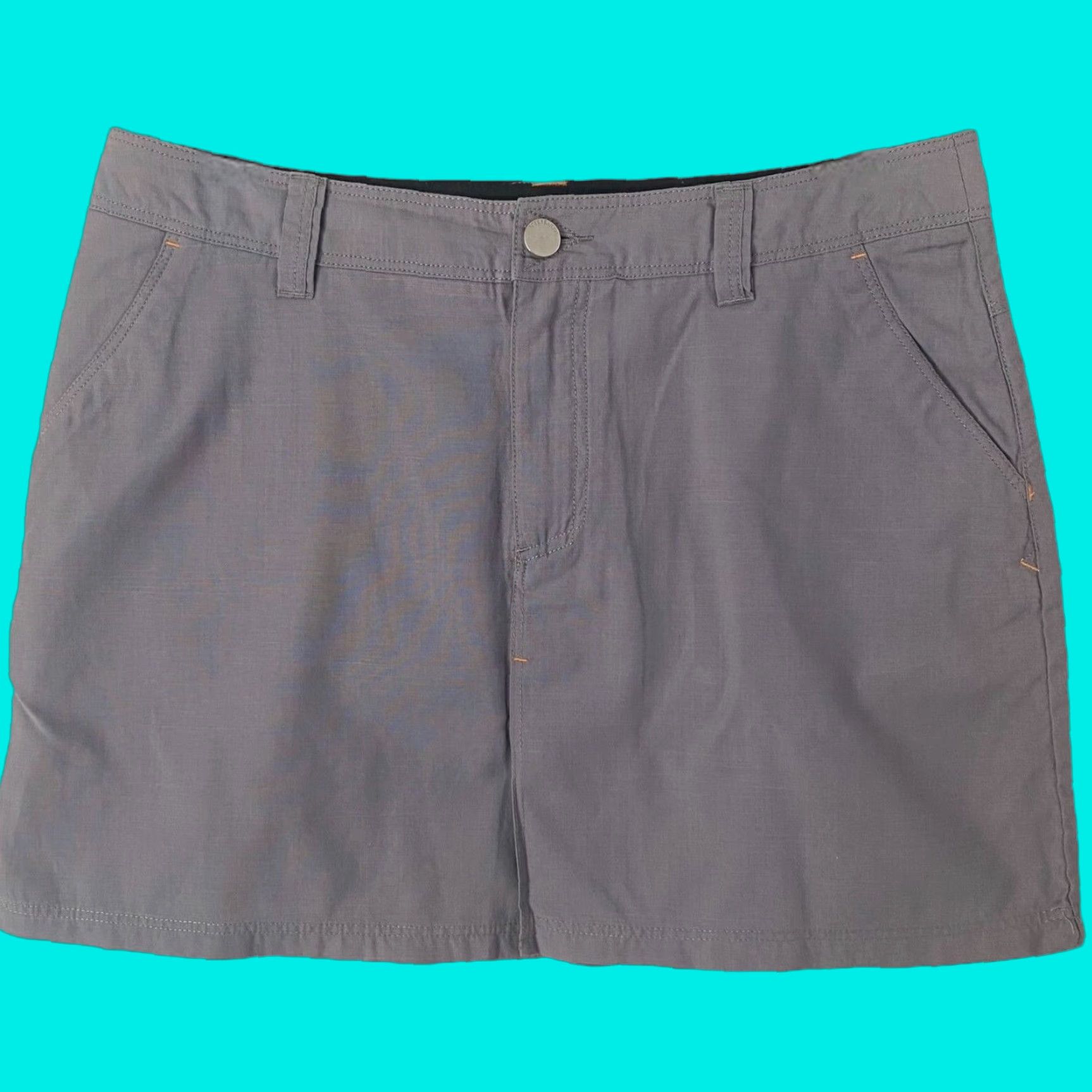 Icebreaker Icebreaker Merino Destiny Mini Skirt Gray Women's Size 29 Hiking Outdoors Skirt Mini Waist 16" Length 15" Pockets Lightweight Cotton Wool Blend Size 29" - 1 Thumbnail